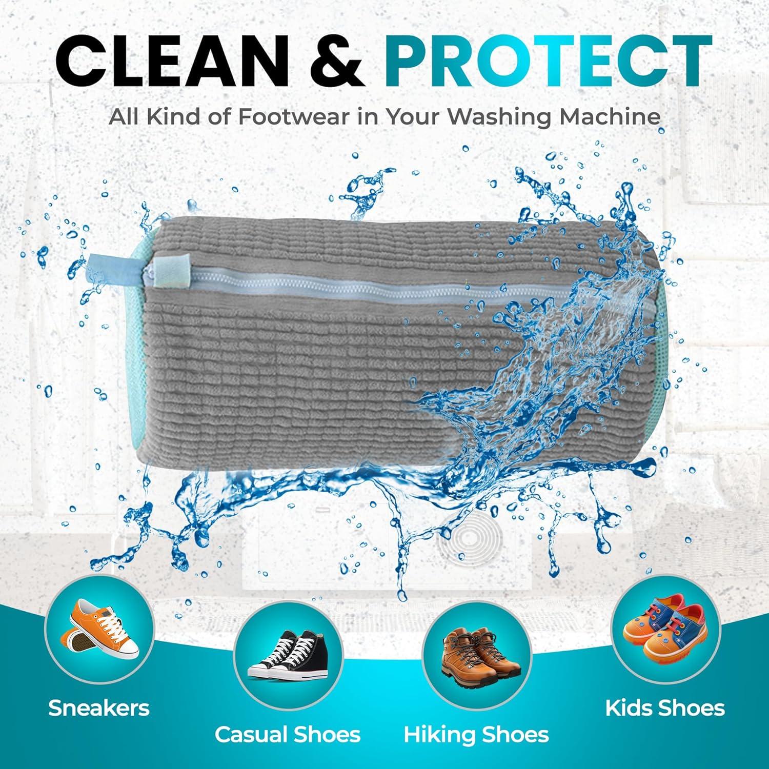 Bolsa de Lavado de Zapatos Daszerx - Juego de 2 Piezas - Gris