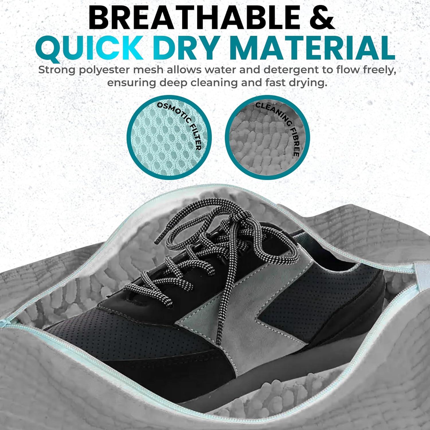 Bolsa de Lavado de Zapatos Daszerx - Juego de 2 Piezas - Gris