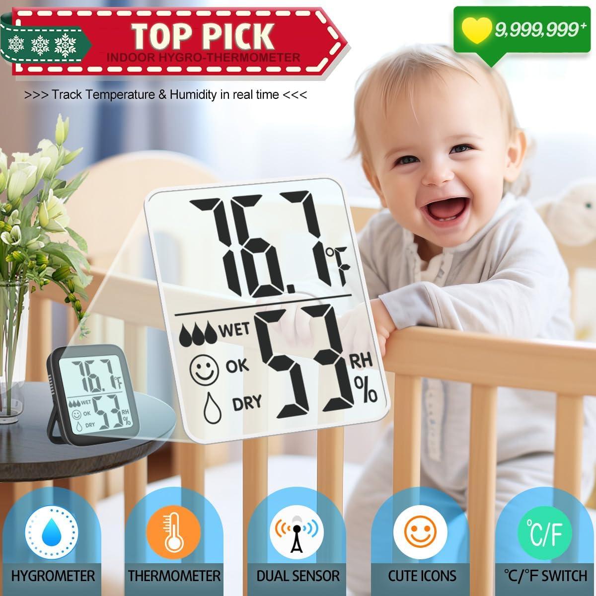 Termómetro Higrómetro Digital Antonki 2 Pcs - Precisión 1°C