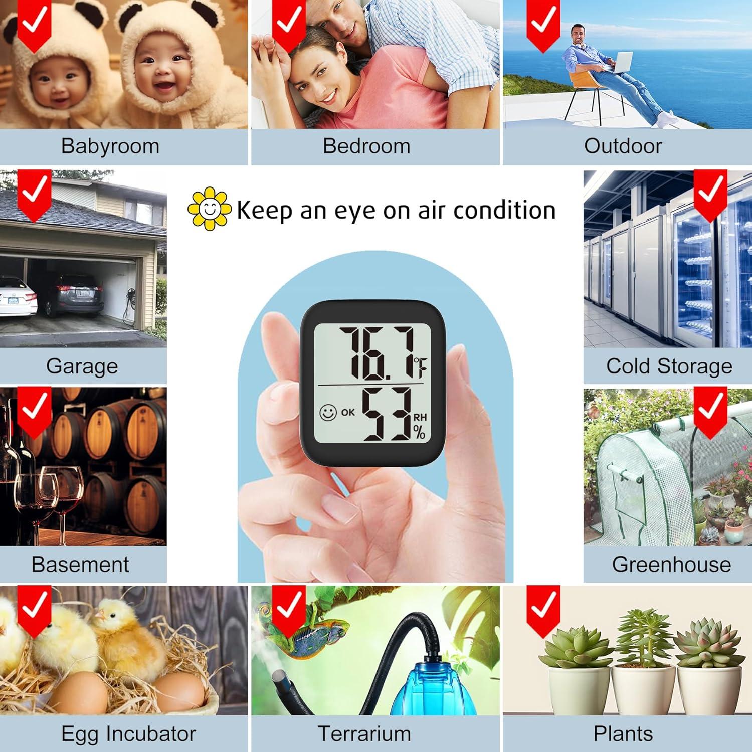 Termómetro Higrómetro Digital Antonki 2 Pcs - Precisión 1°C