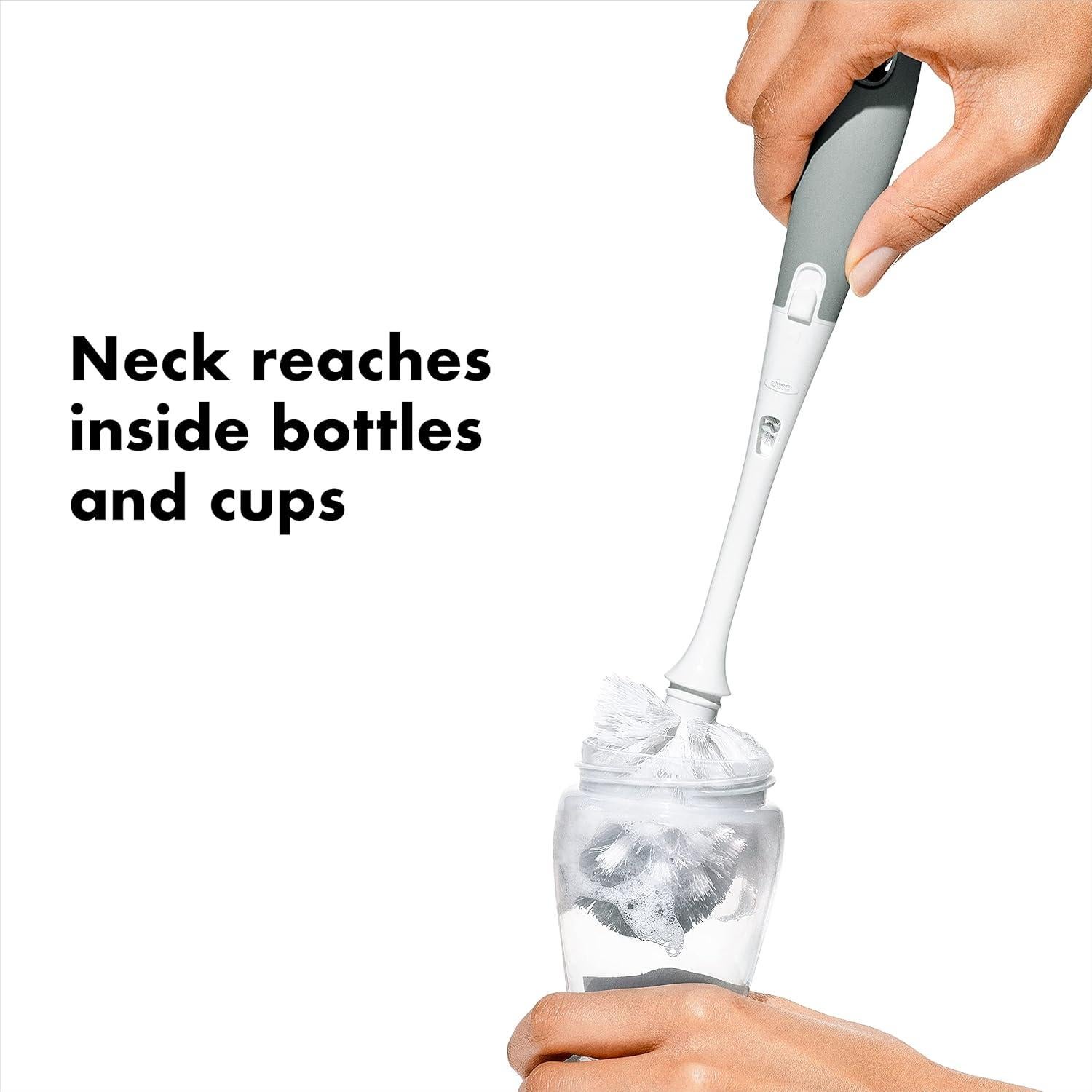 Set de Cepillos para Botellas OXO Tot - Gris, 2 Unidades