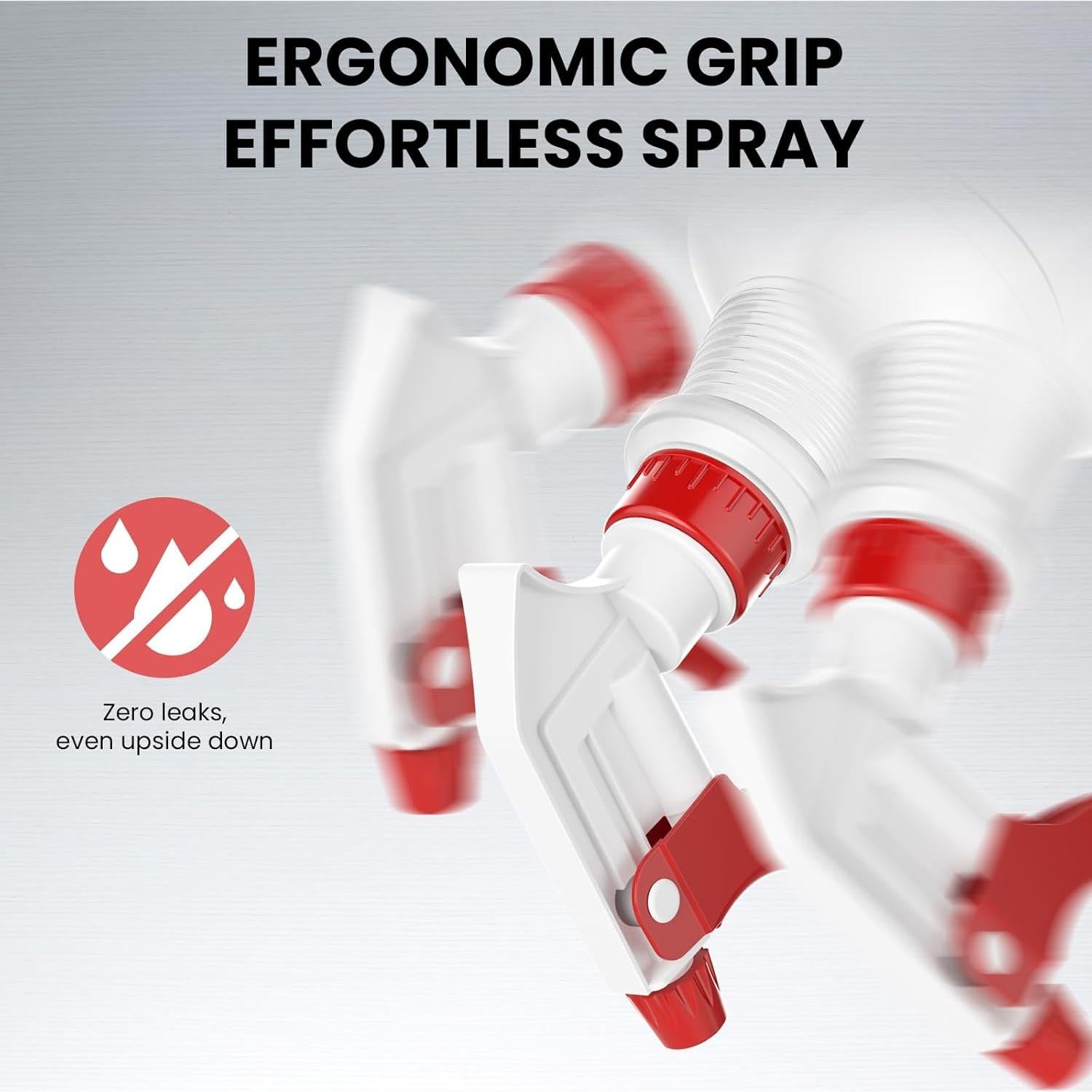 Botellas de Spray LiBa 473ml - Paquete de 4, Boquilla Ajustable