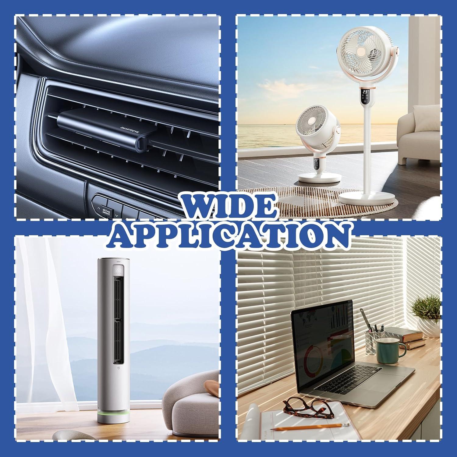 4 Clips de Ventilación Rislobx con Perfume y Cristales Dorados