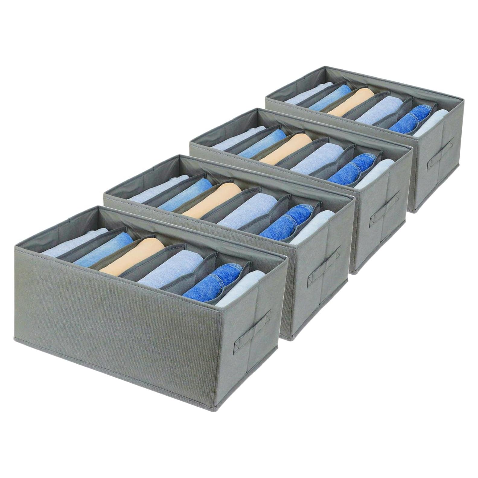 Organizador de Closet Fordonral 4pc Gris 6 Compartimentos 44x30x20cm