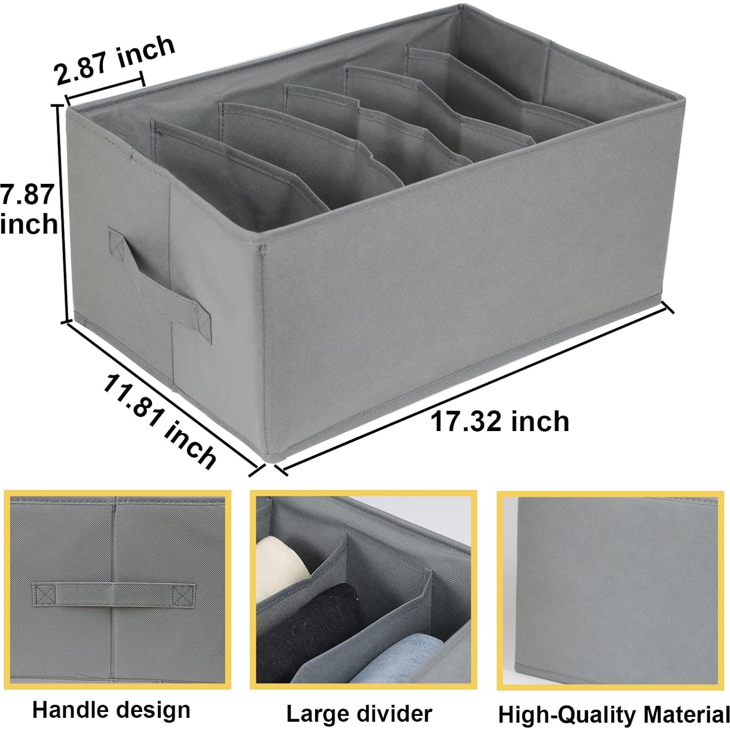 Organizador de Closet Fordonral 4pc Gris 6 Compartimentos 44x30x20cm