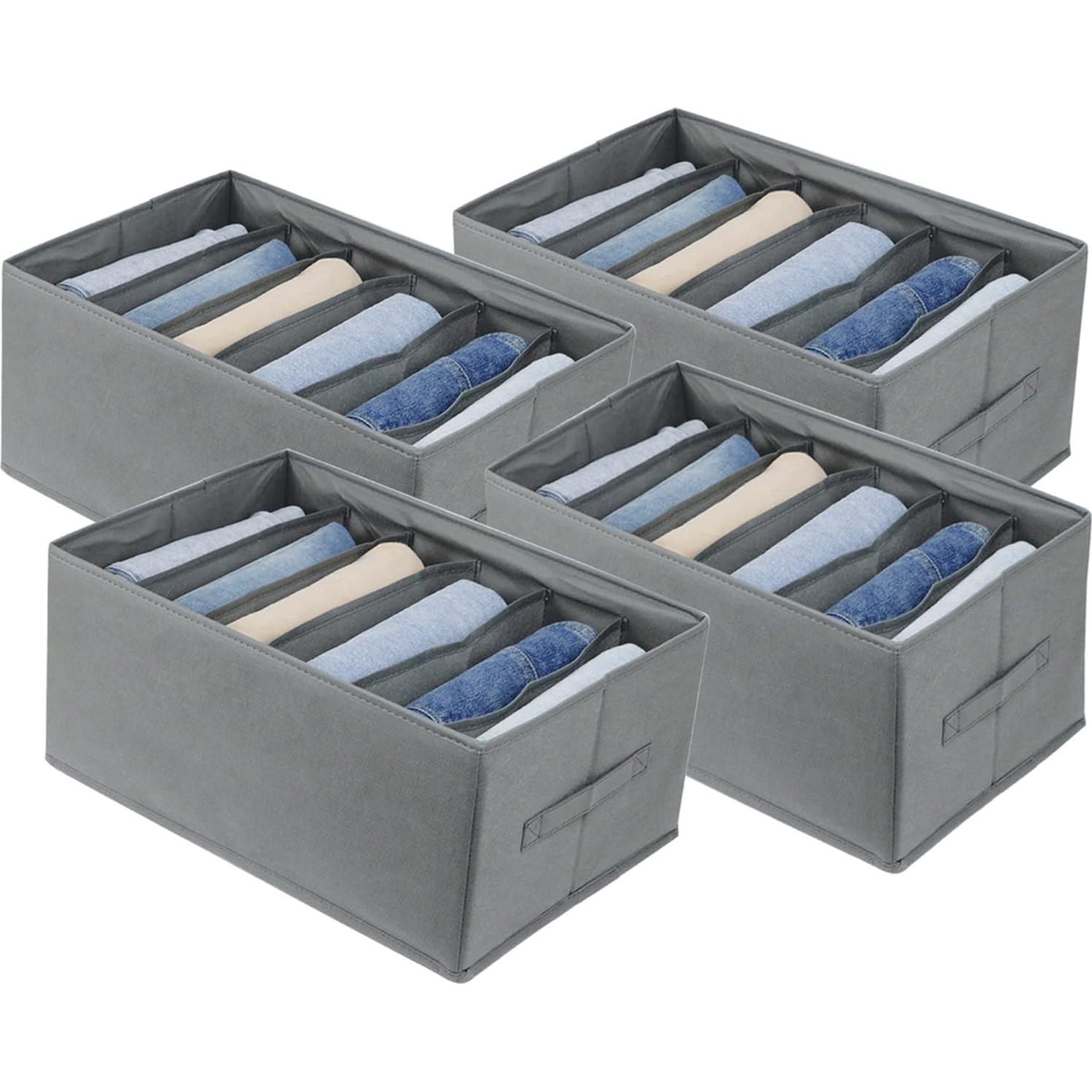 Organizador de Closet Fordonral 4pc Gris 6 Compartimentos 44x30x20cm