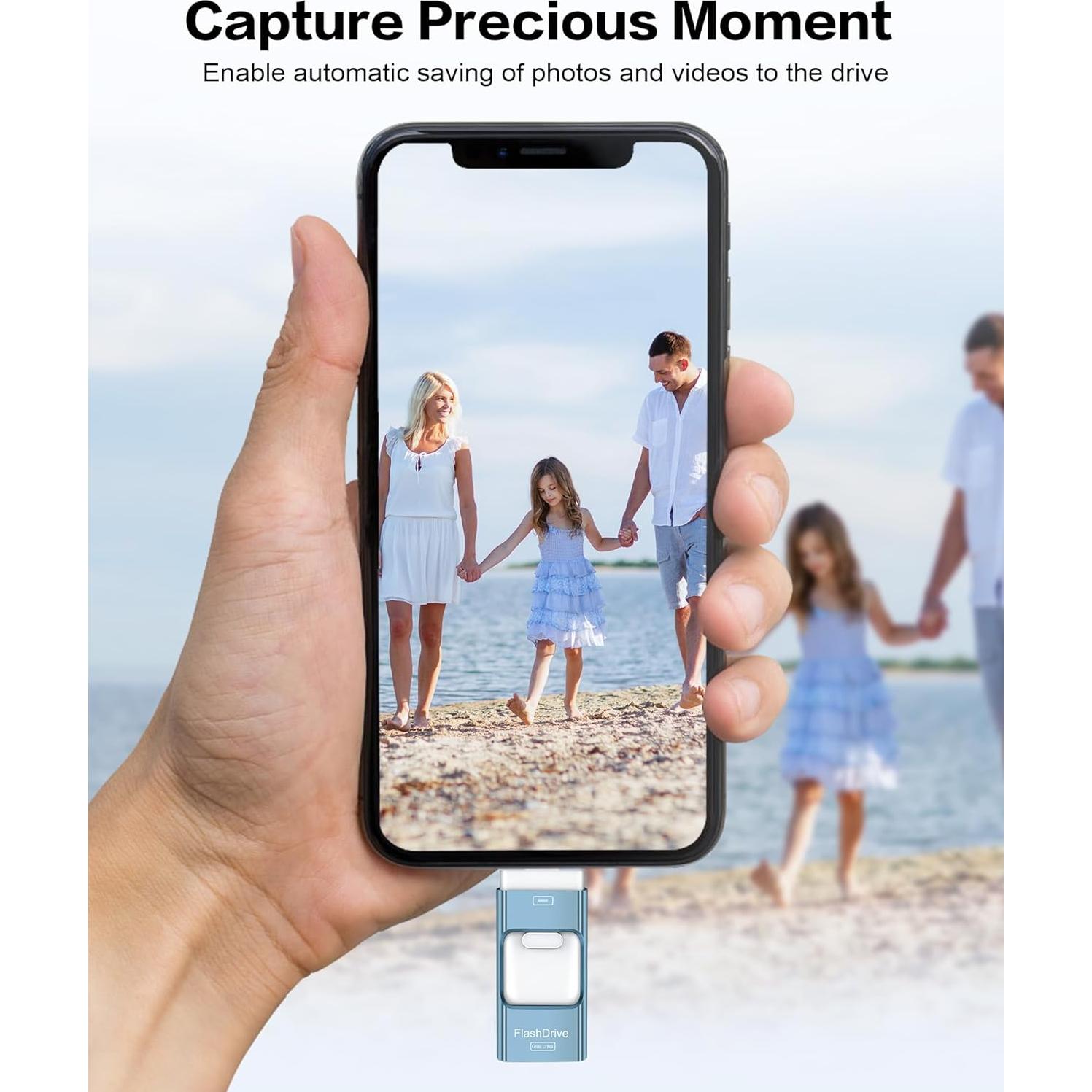 Unidad Flash USB 128GB ZARMST Stick de Fotos para iPhone