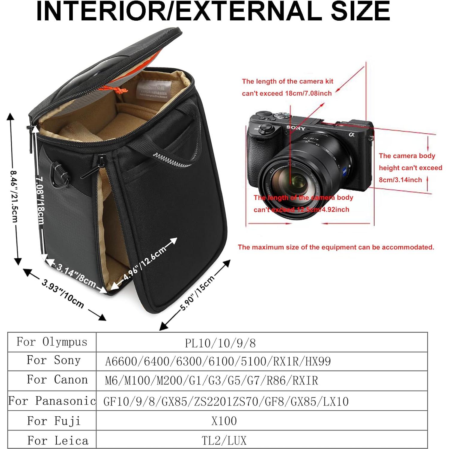 Bolsa de Cámara SVATIN Compacta Anti-Shock para DSLR y Sin Espejo
