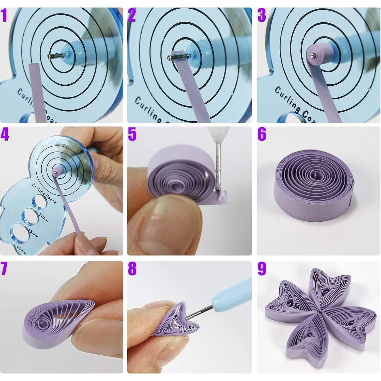 Kit de Quilling para Principiantes YURROAD 900 Tiras 3mm