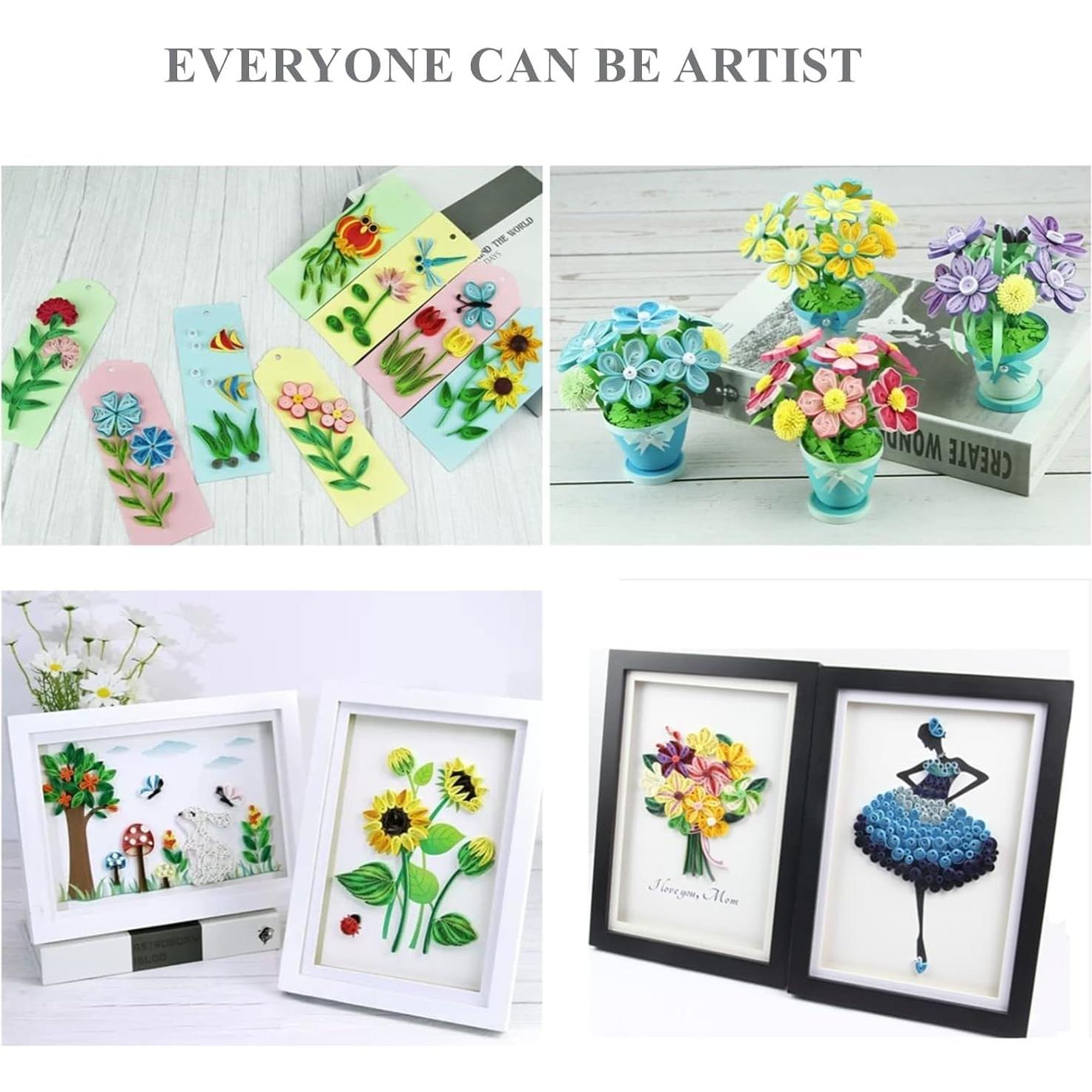 Kit de Quilling para Principiantes YURROAD 900 Tiras 3mm