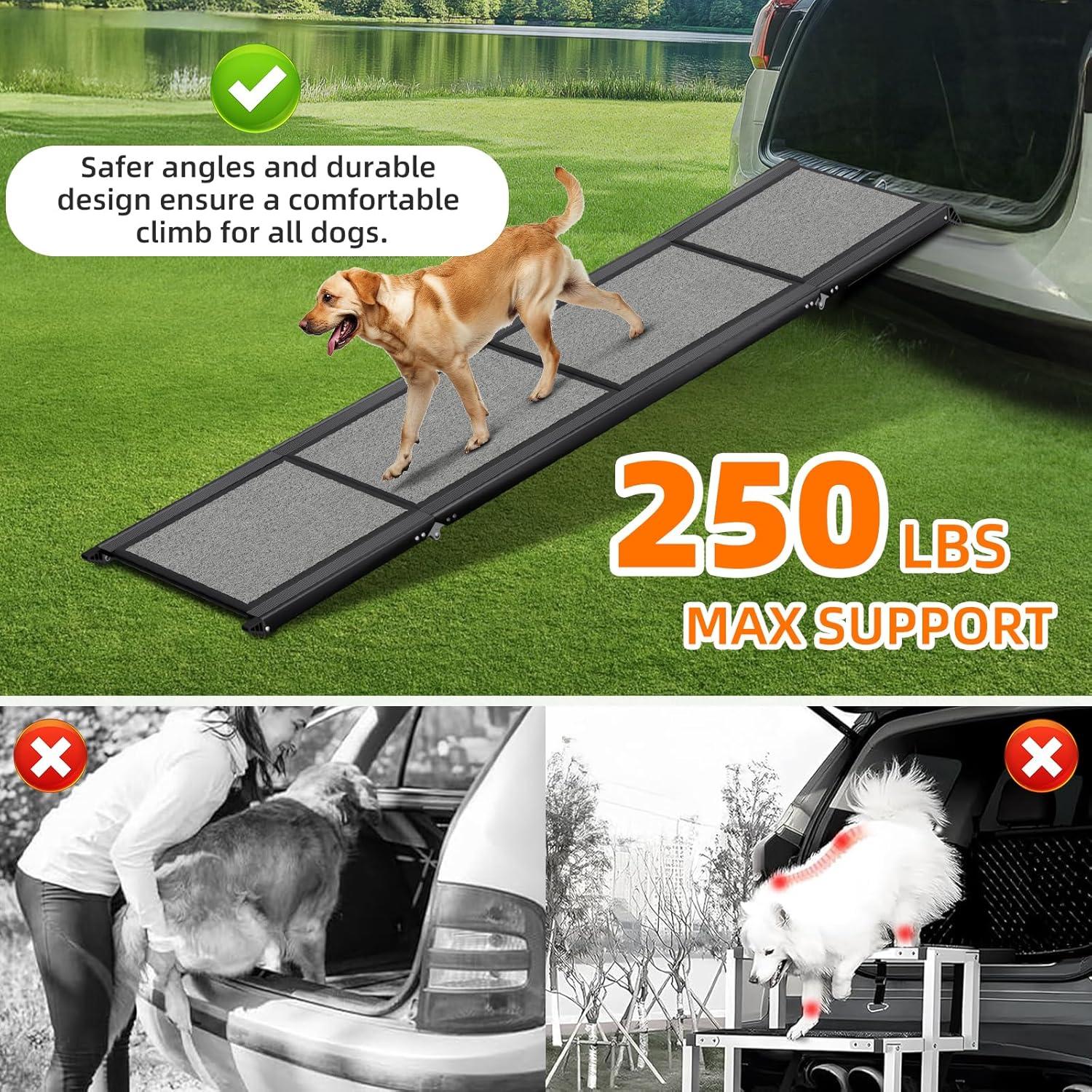 Rampa Plegable para Perros GAOYITK 180 cm Antideslizante