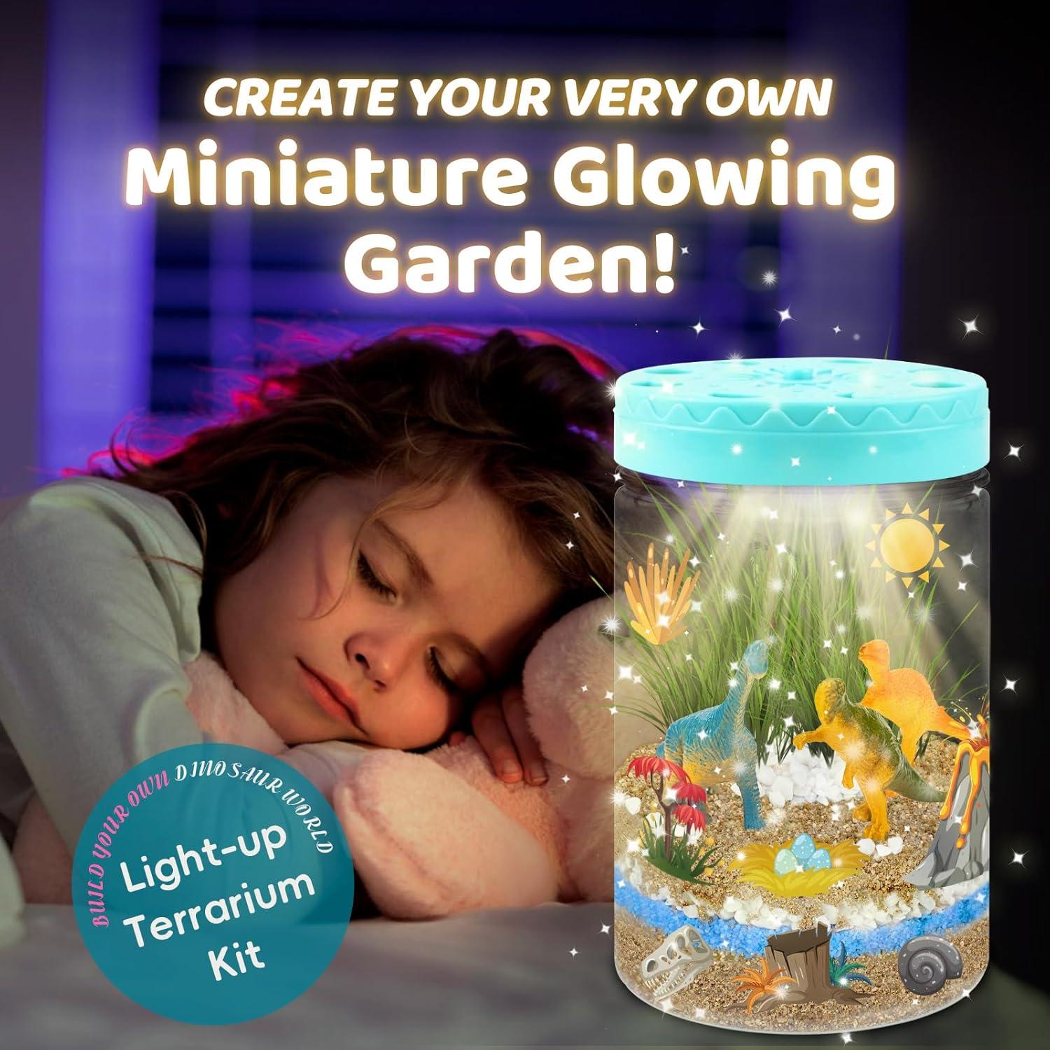 Kit de Terrario Iluminado AluAbi para Niños Dinosaurio DIY