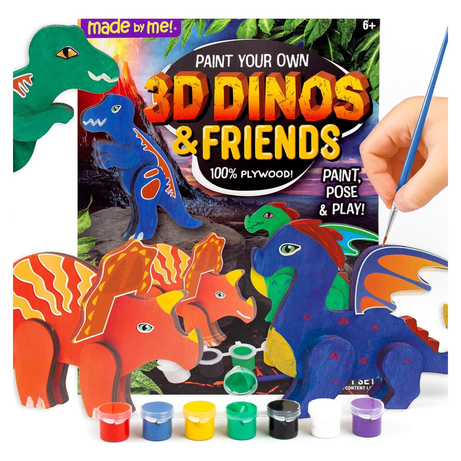 Kit de Pintura 3D Dinosaurios Hecho por Mí - 14 Piezas