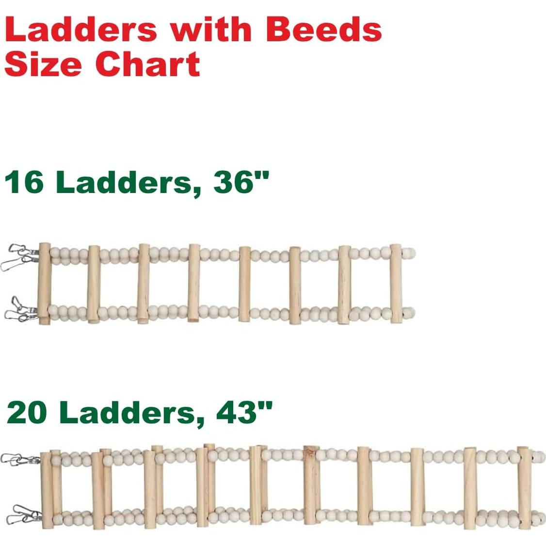 Escalera de Madera SIMENA 91.44 cm para Hámsters y Aves