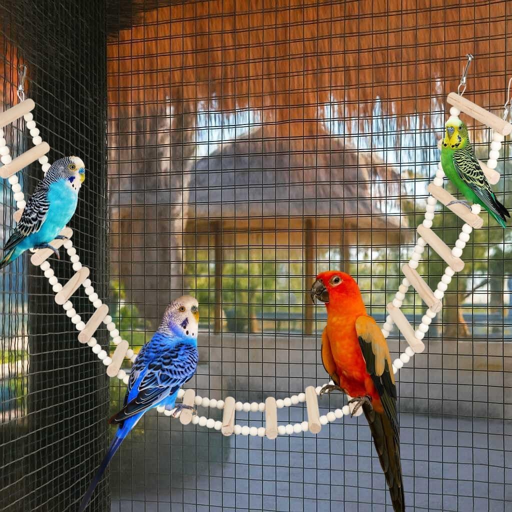 Escalera de Madera SIMENA 91.44 cm para Hámsters y Aves