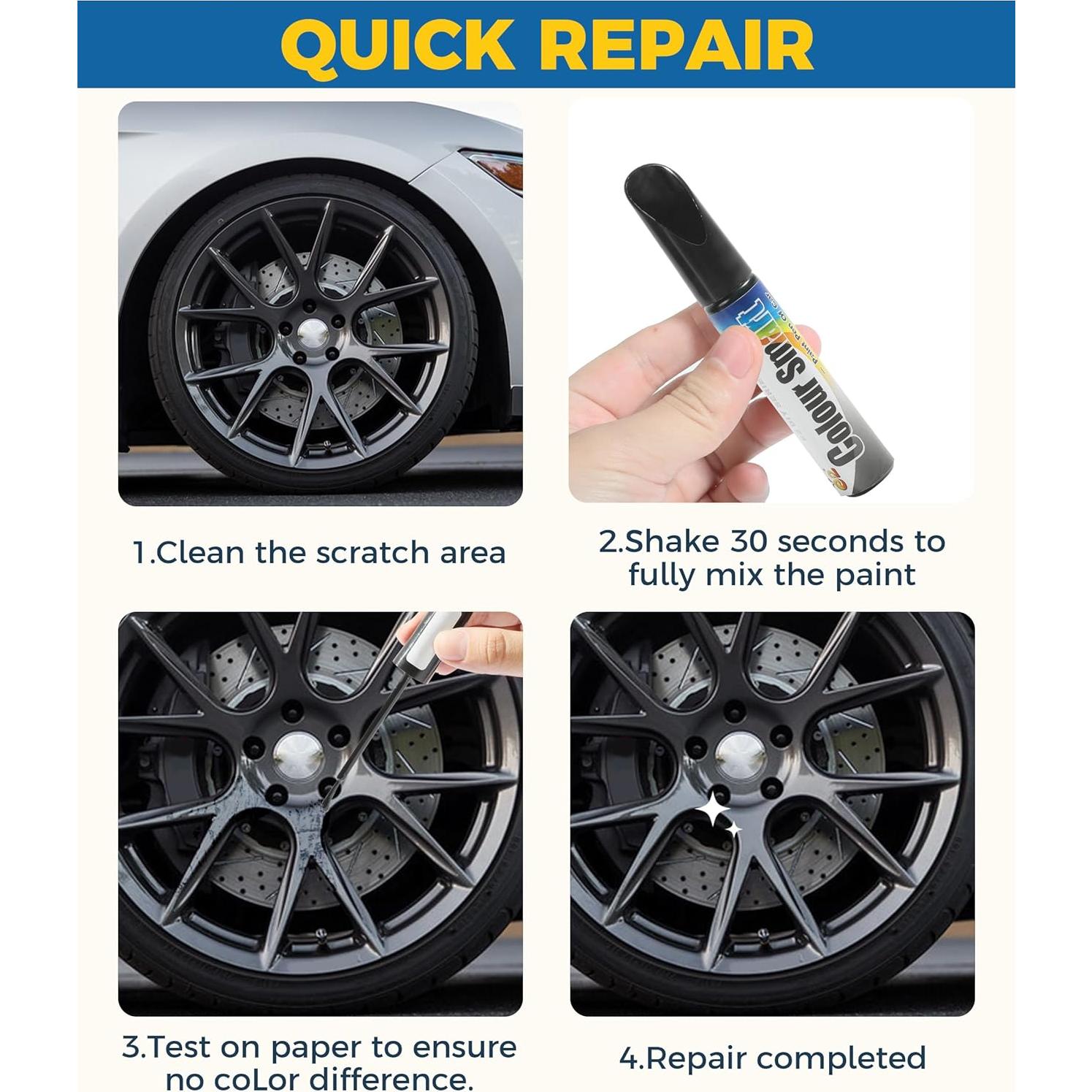 Kit de Reparación de Rayones para Llantas UBOG - Negro