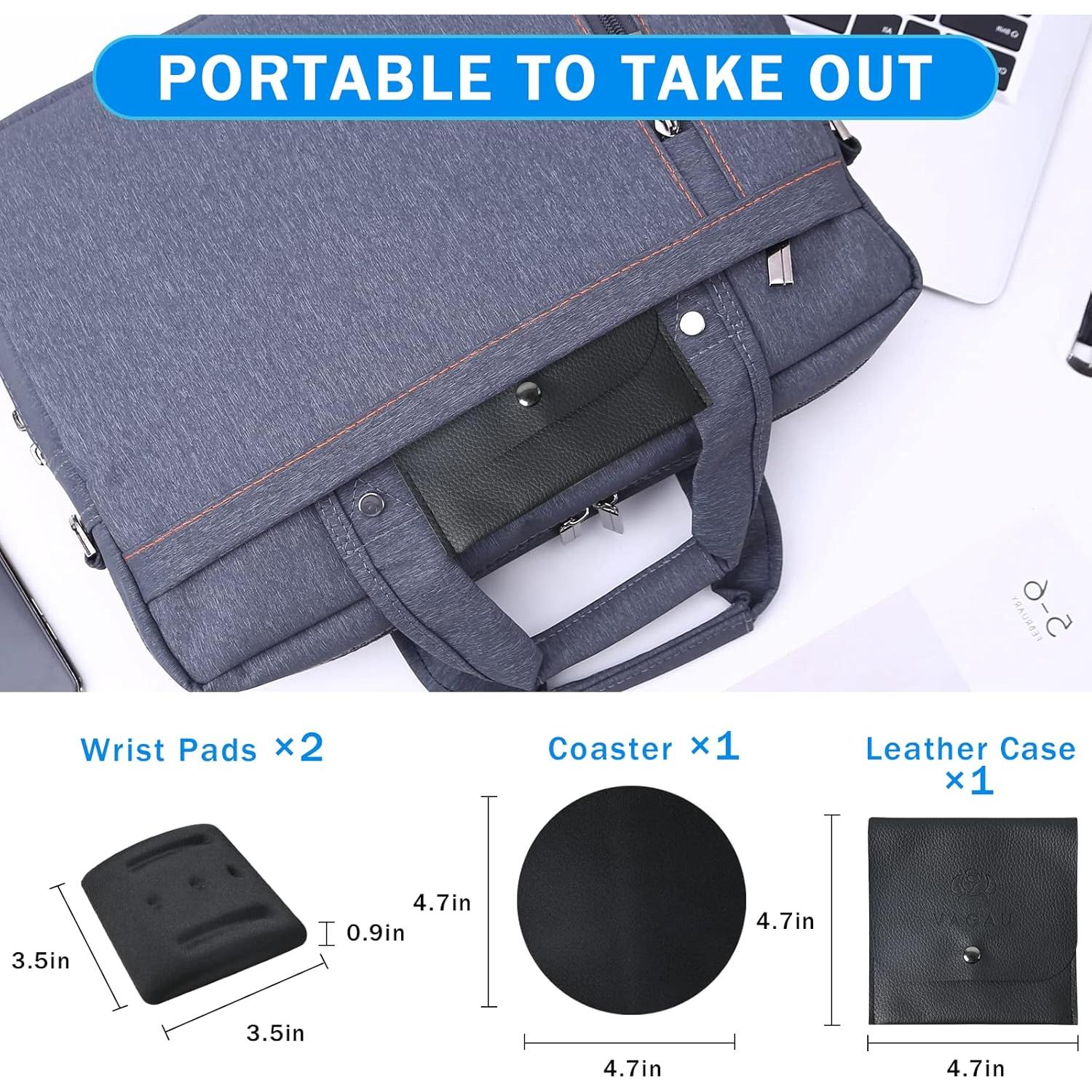 Reposamuñecas Ergonómico VAGAU para Laptop y Teclado - Alivio Síndrome Túnel Carpiano