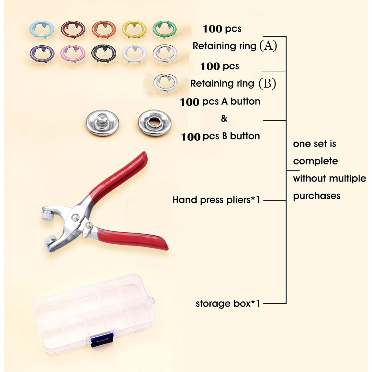 Kit de Botones de Metal GTAAOY 100 Piezas para Manualidades
