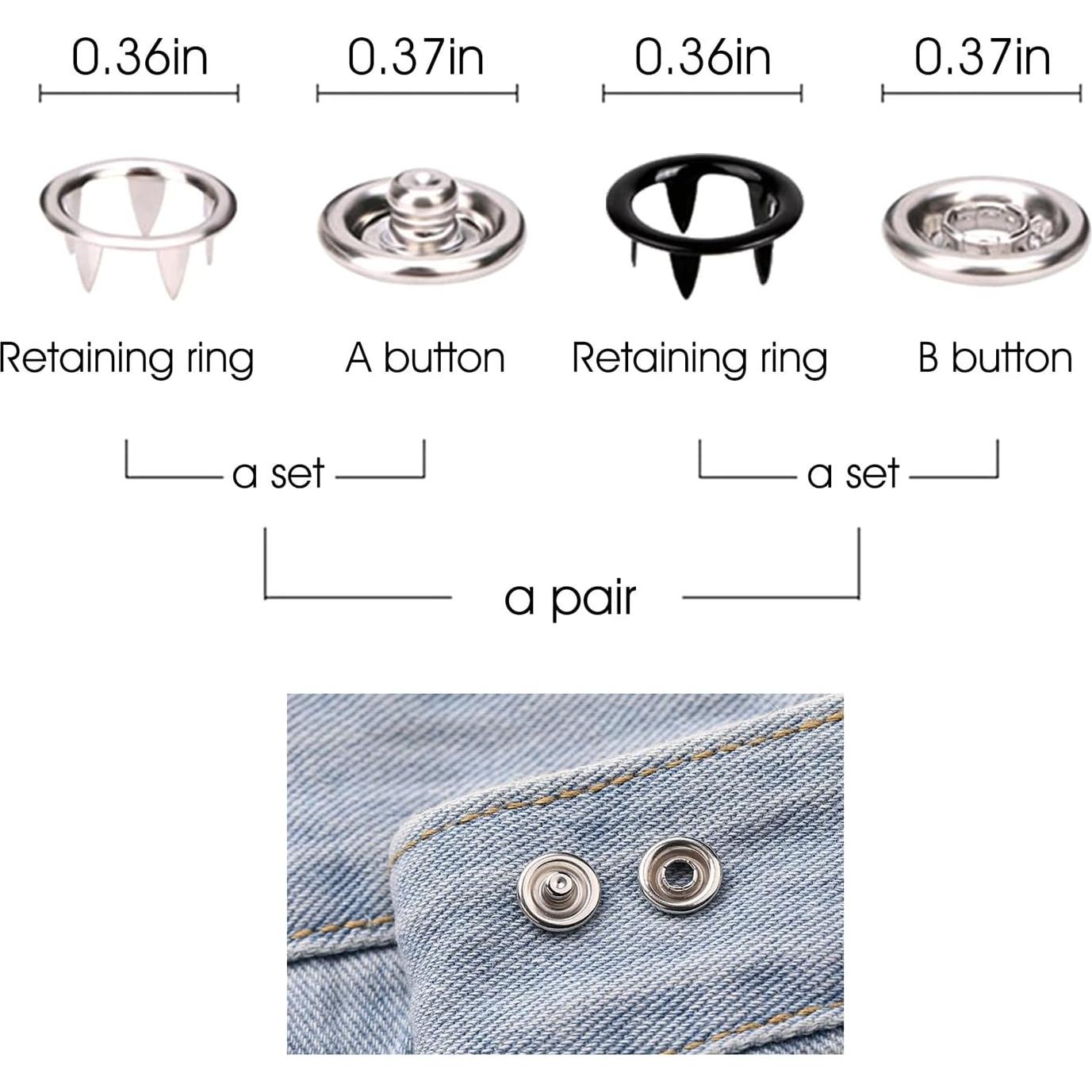 Kit de Botones de Metal GTAAOY 100 Piezas para Manualidades