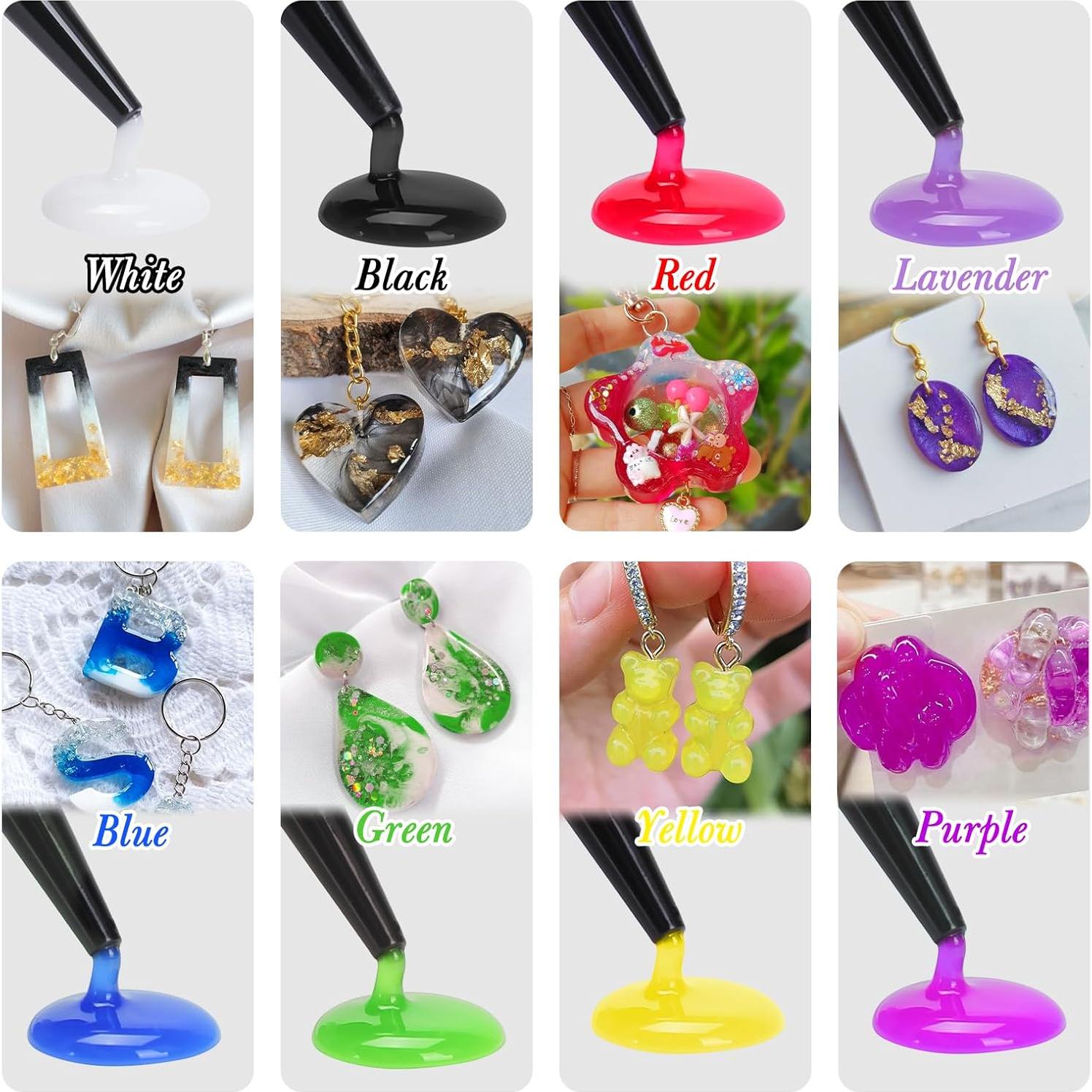 Kit de Resina UV JDiction 240g - 8 Colores Brillantes