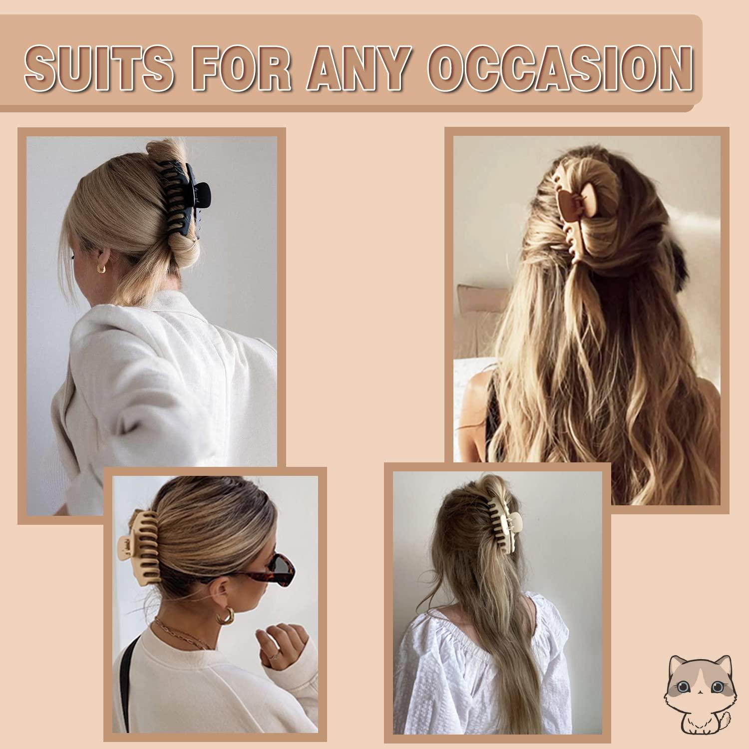 16 Clips de Cabello Grandes FDBJulyy - 4 Estilos y Colores