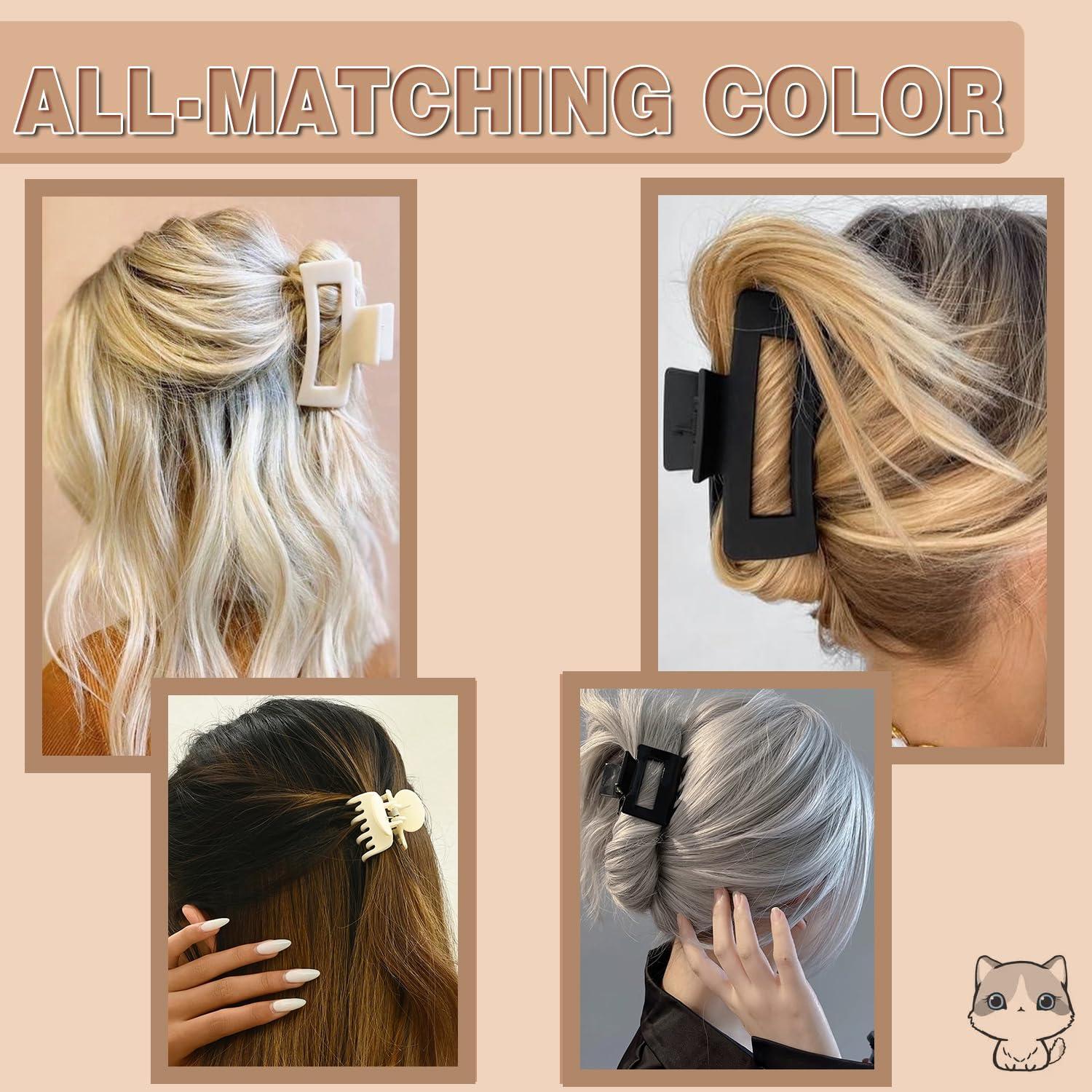 16 Clips de Cabello Grandes FDBJulyy - 4 Estilos y Colores