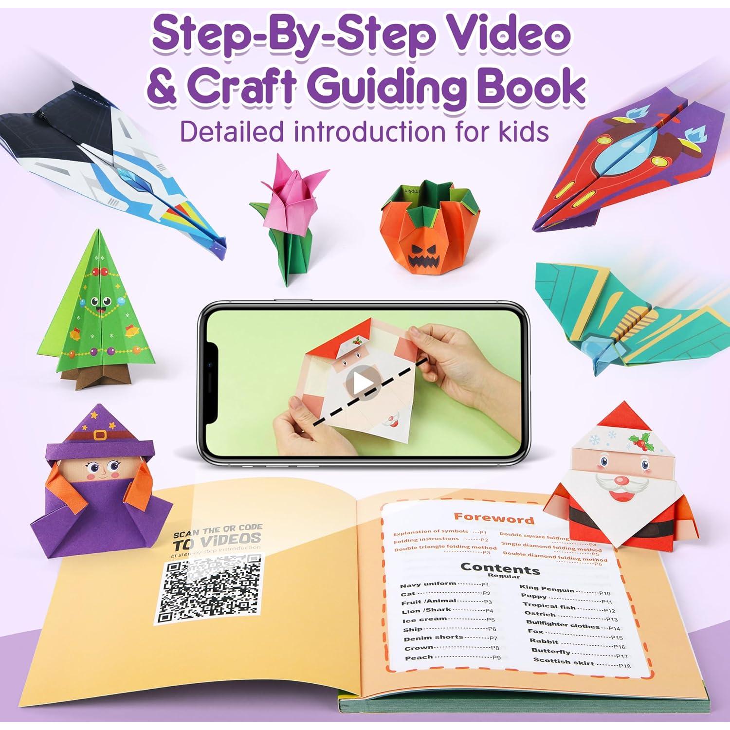 Kit de Papel Origami Mocoosy 320 Hojas para Niños 5-12 Años