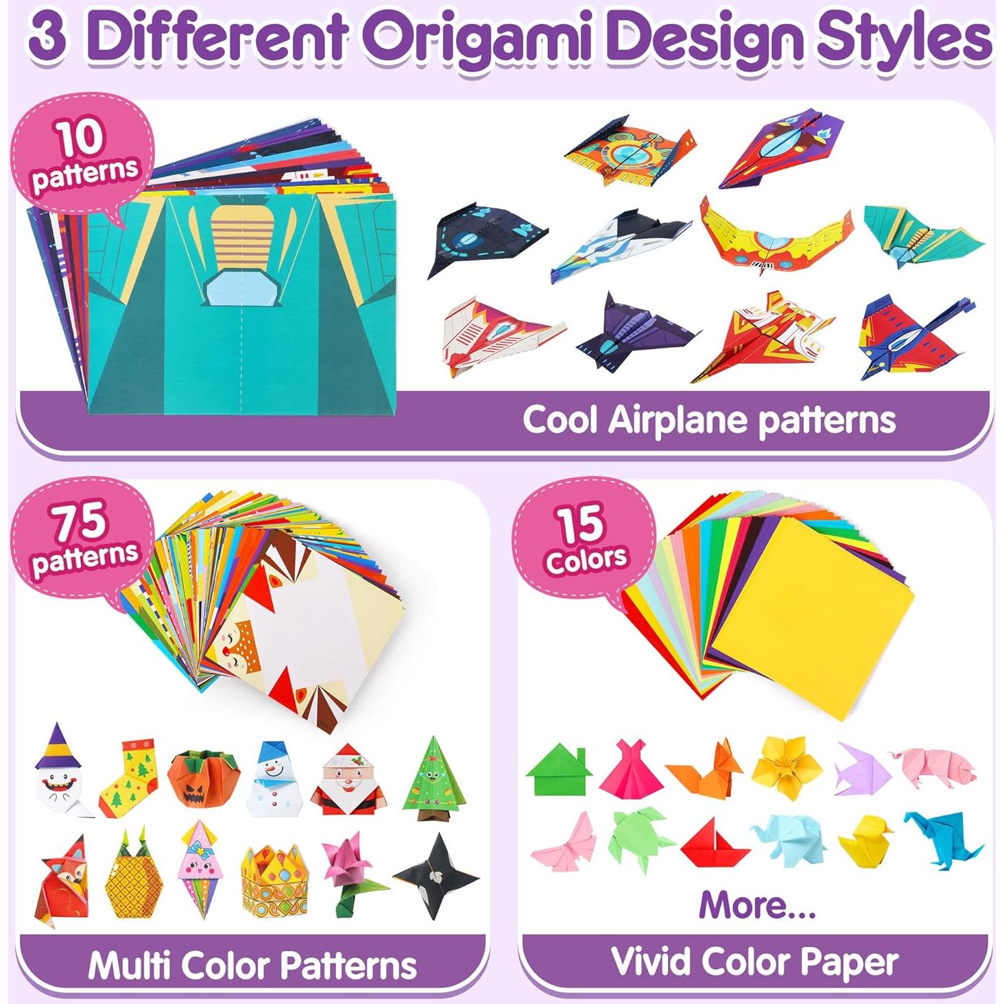 Kit de Papel Origami Mocoosy 320 Hojas para Niños 5-12 Años