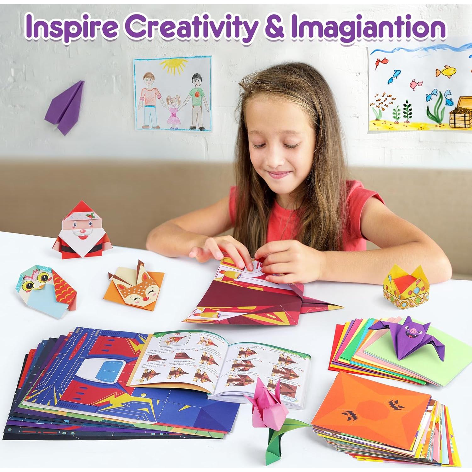 Kit de Papel Origami Mocoosy 320 Hojas para Niños 5-12 Años