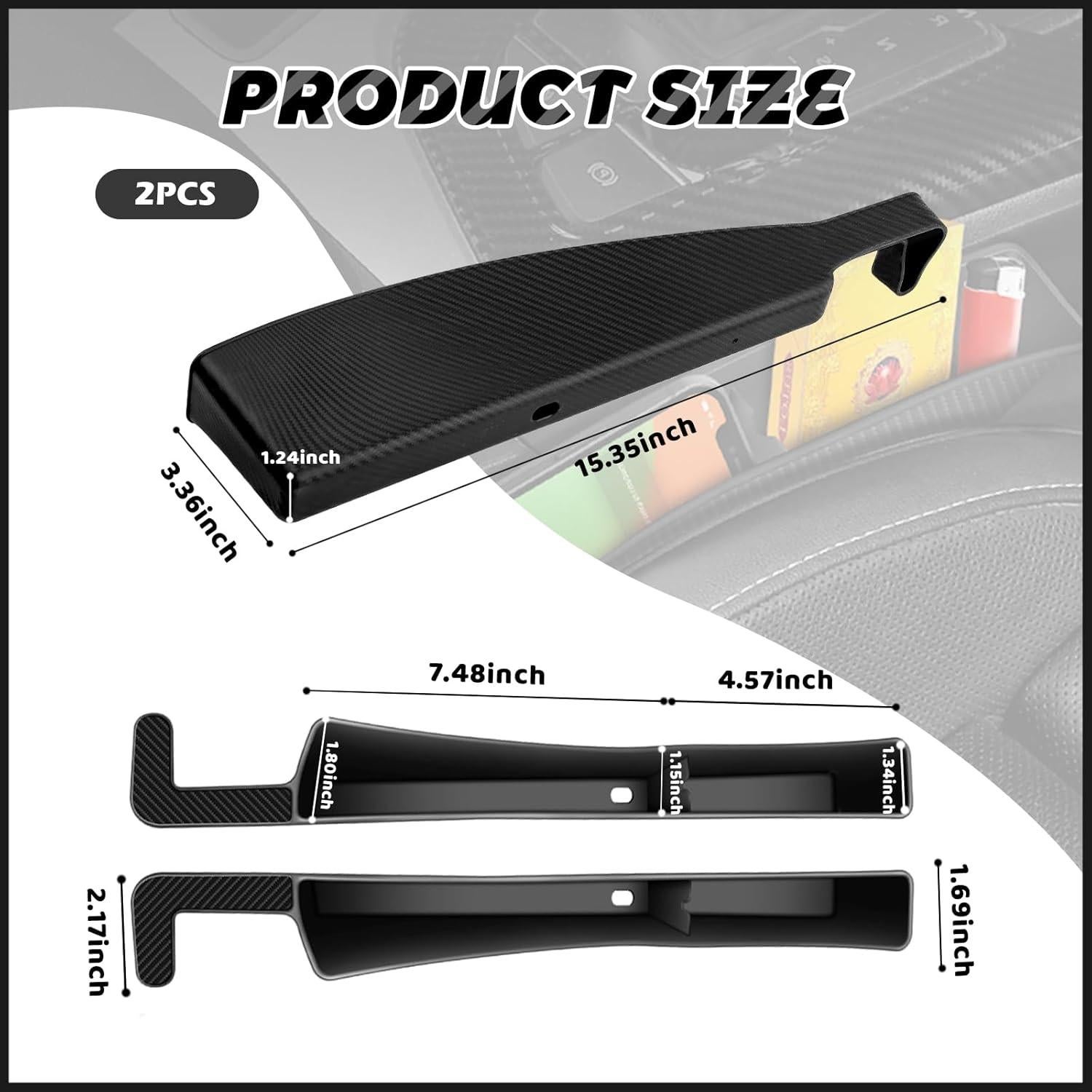 Organizador Relleno Espacio Asientos Coche Carleef Negro