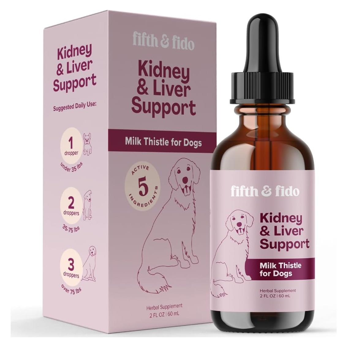 Gotas de Cardo Lechoso Fifth & Fido 59 ml - Suplemento Hepático