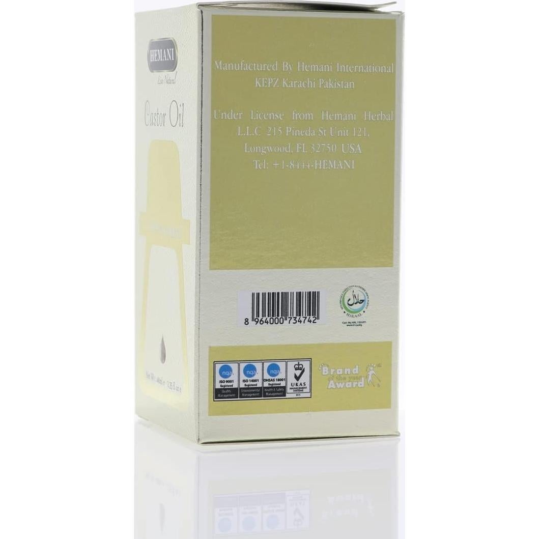 Aceite de Ricino 40ml Hemani 100% Puro Prensado en Frío