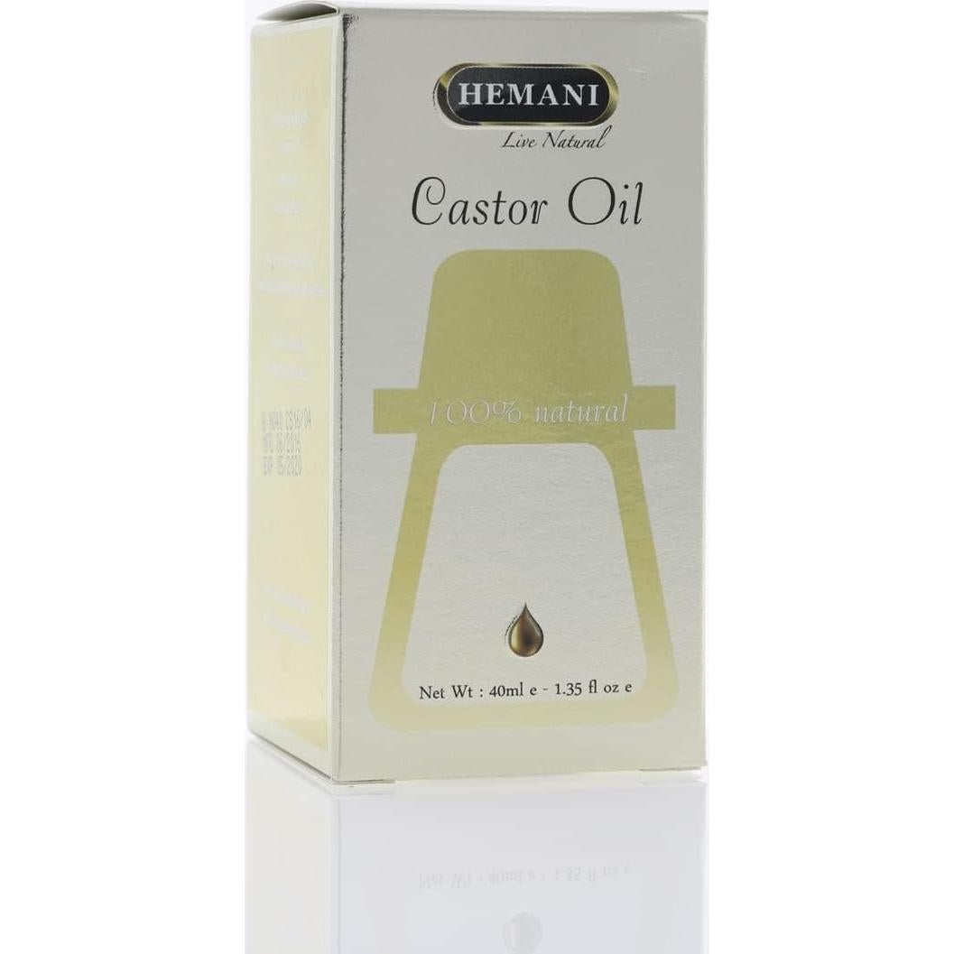 Aceite de Ricino 40ml Hemani 100% Puro Prensado en Frío
