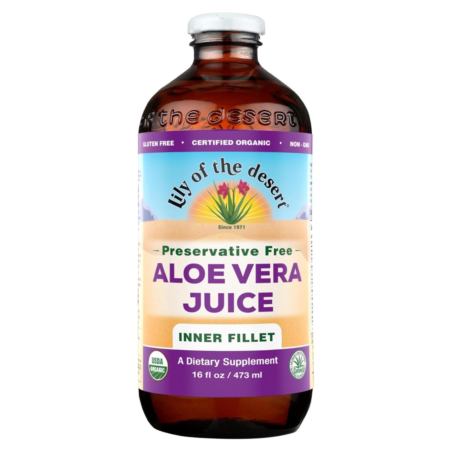 Jugo de Aloe Vera Orgánico Lirio del Desierto 473 ml Sin Conservantes