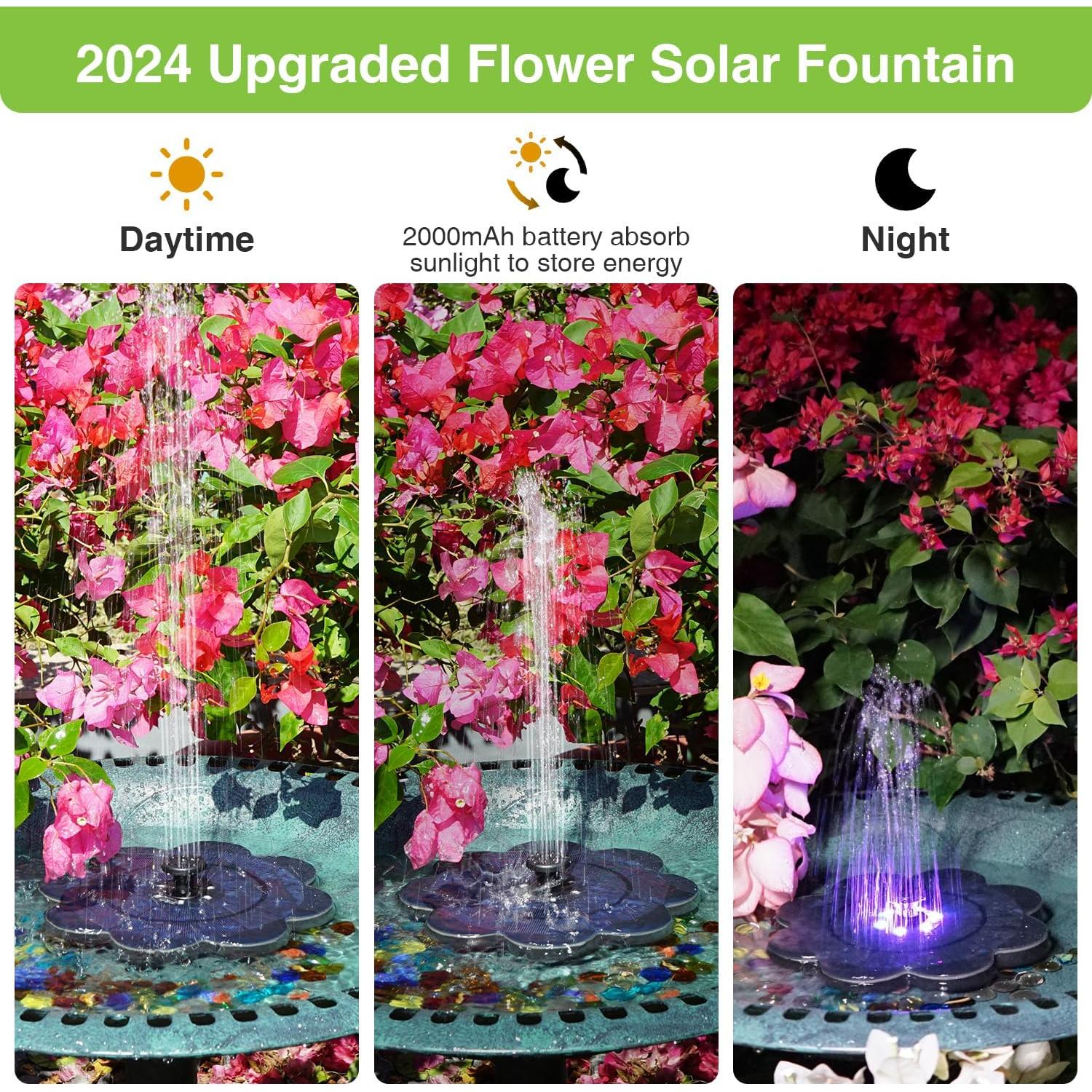 Fuente Solar SZMP 3.5W Flor Coreopsis con 7 Boquillas