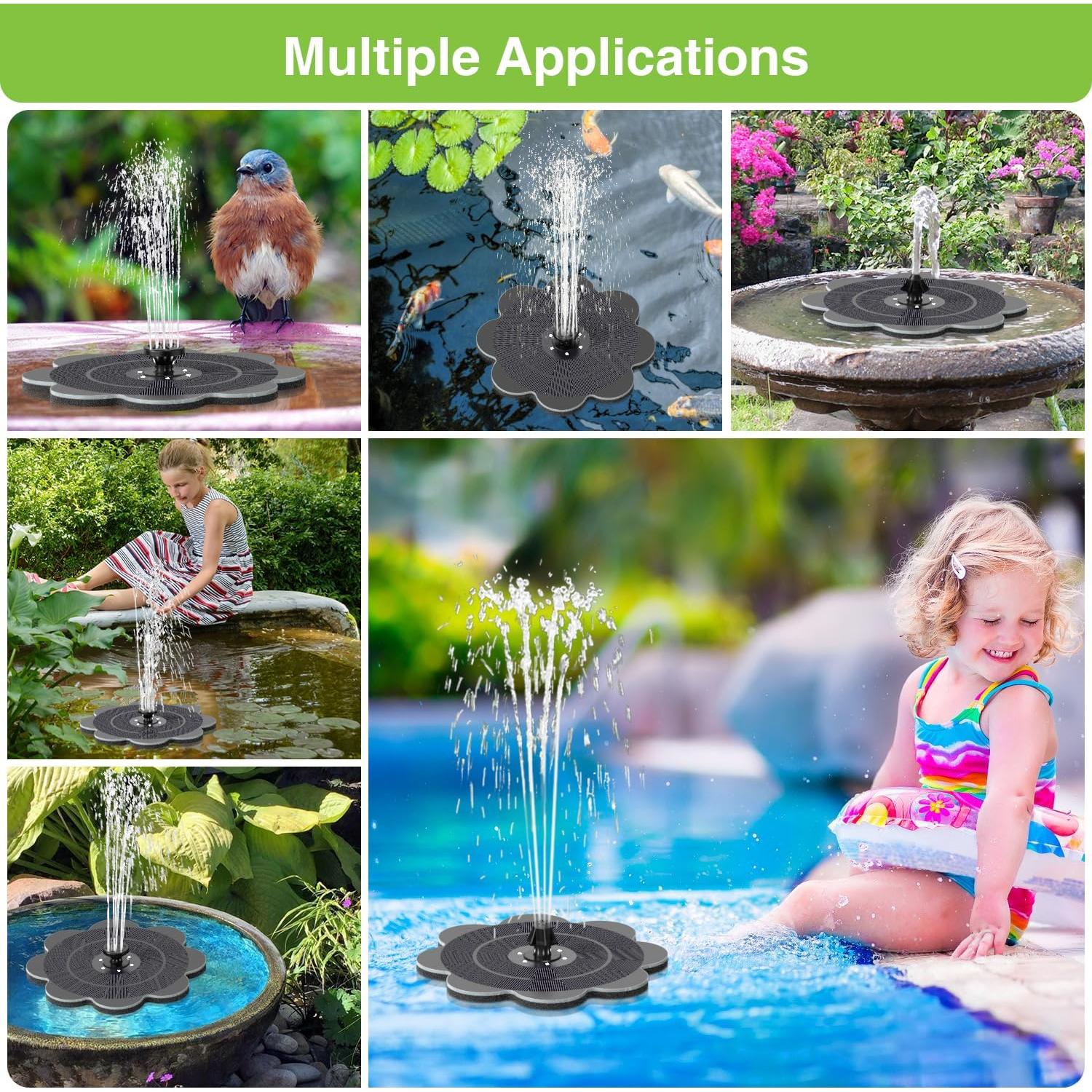 Fuente Solar SZMP 3.5W Flor Coreopsis con 7 Boquillas