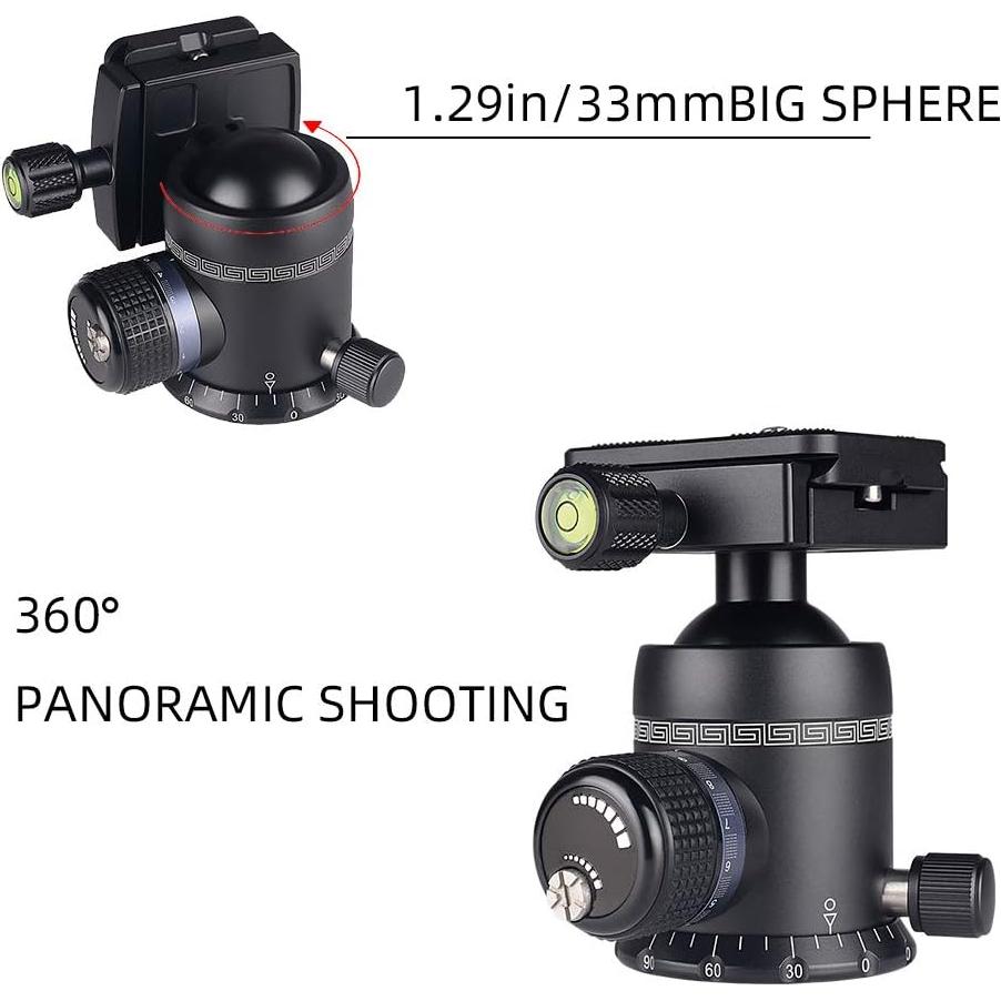 Cabezal de bola panorámico AOKA KK33 360° con placa rápida 0.49 kg