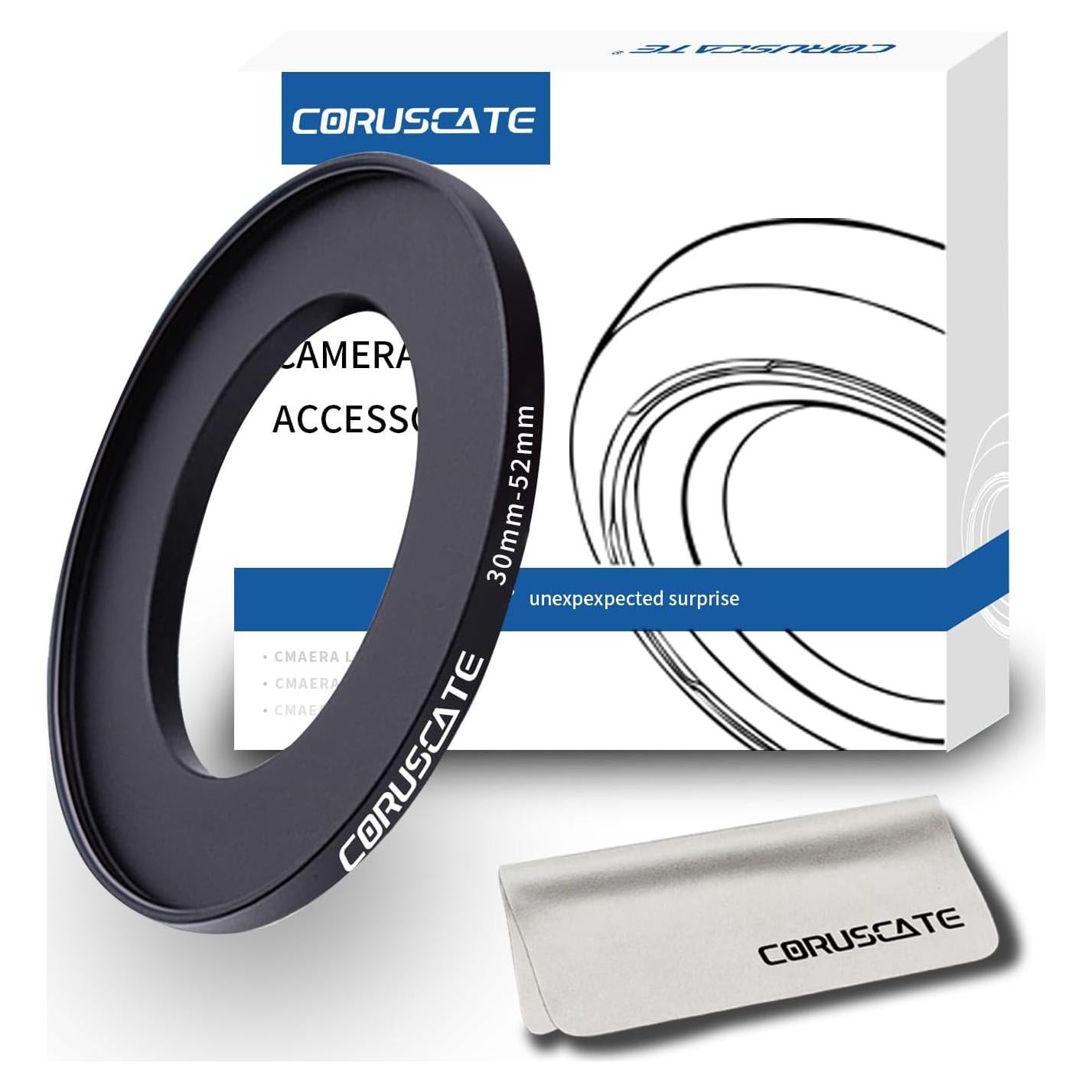 Adaptador de Lente 30mm a 52mm Coruscate + Paño de Limpieza
