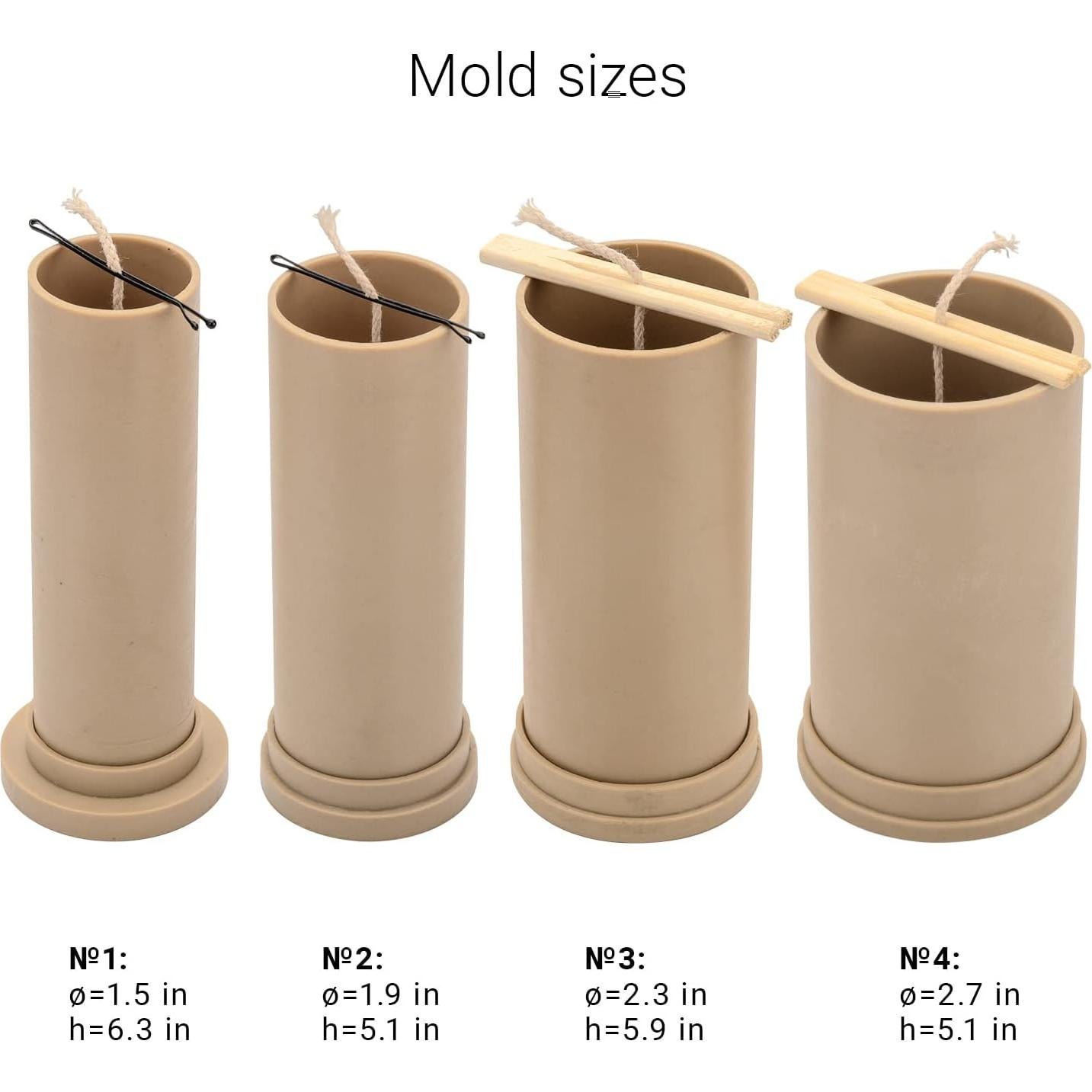 Juego de Moldes para Hacer Velas Cilíndricas Tienda de Velas