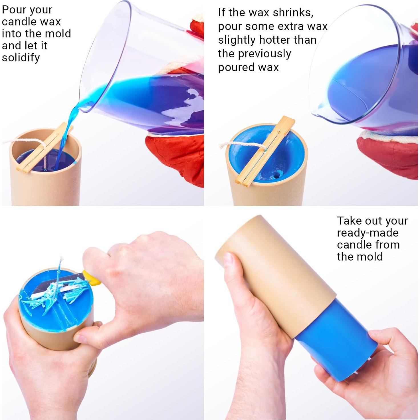 Juego de Moldes para Hacer Velas Cilíndricas Tienda de Velas