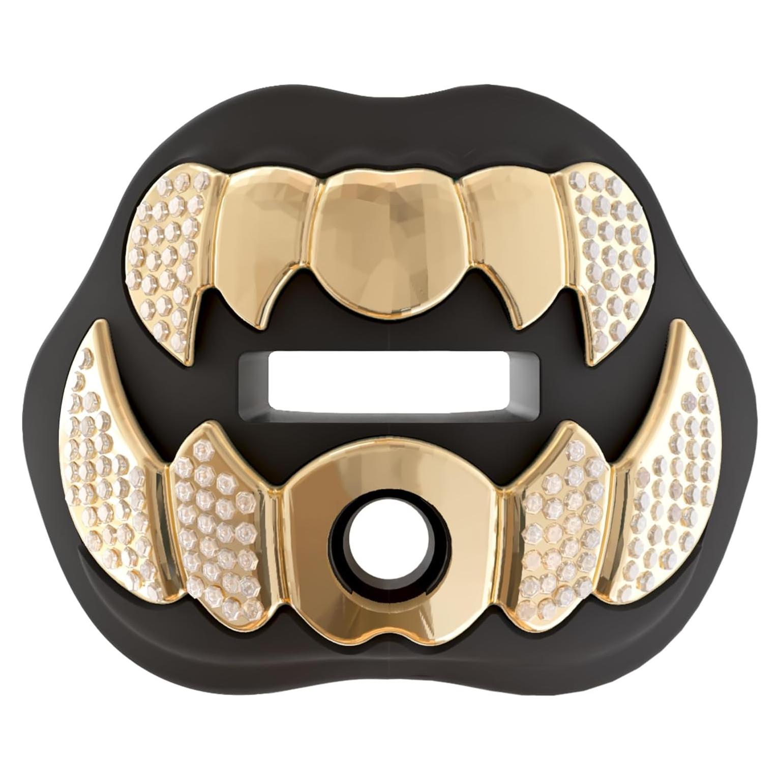 Protector Bucal de Fútbol LeCool 3D con Correa - Negro