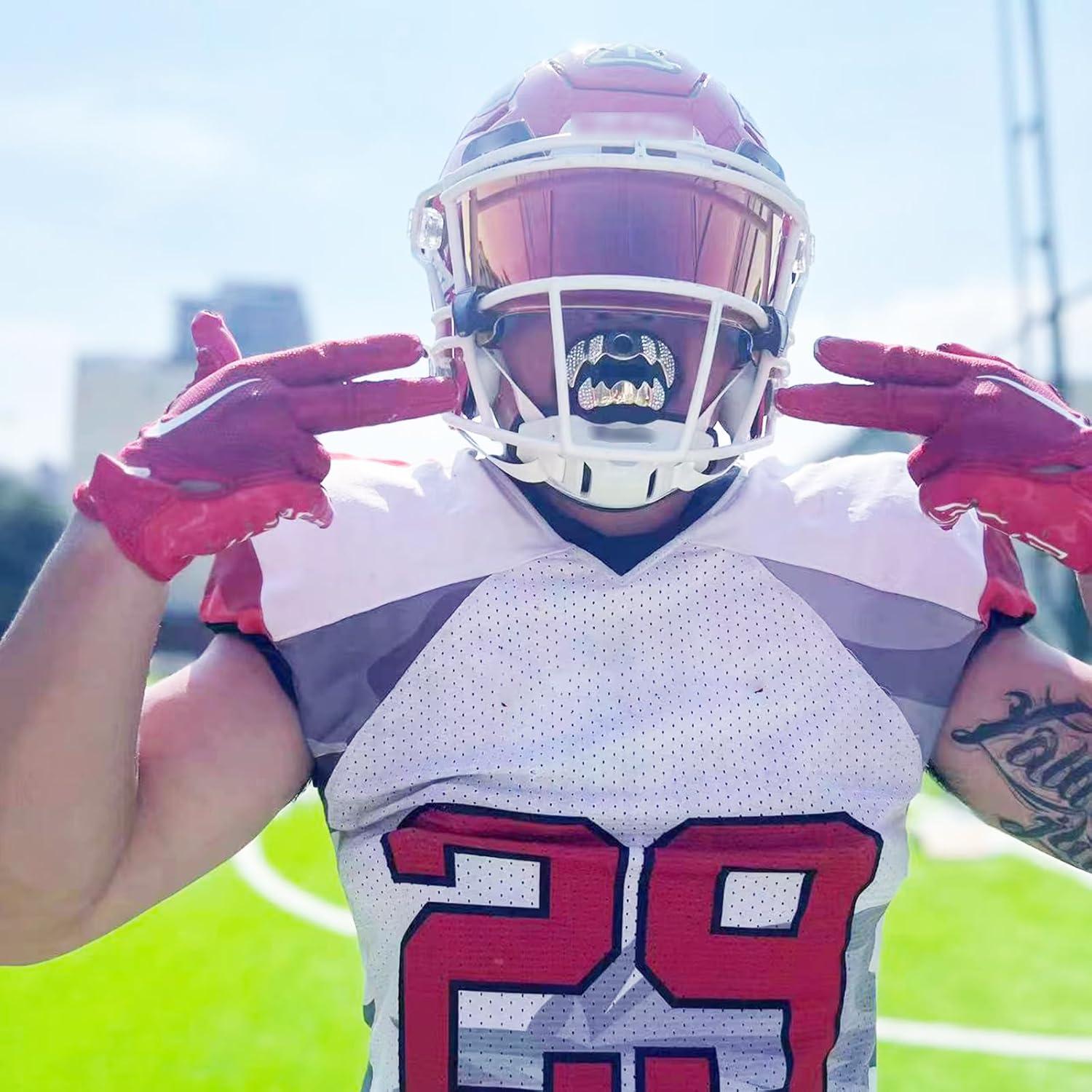 Protector Bucal de Fútbol LeCool 3D con Correa - Negro