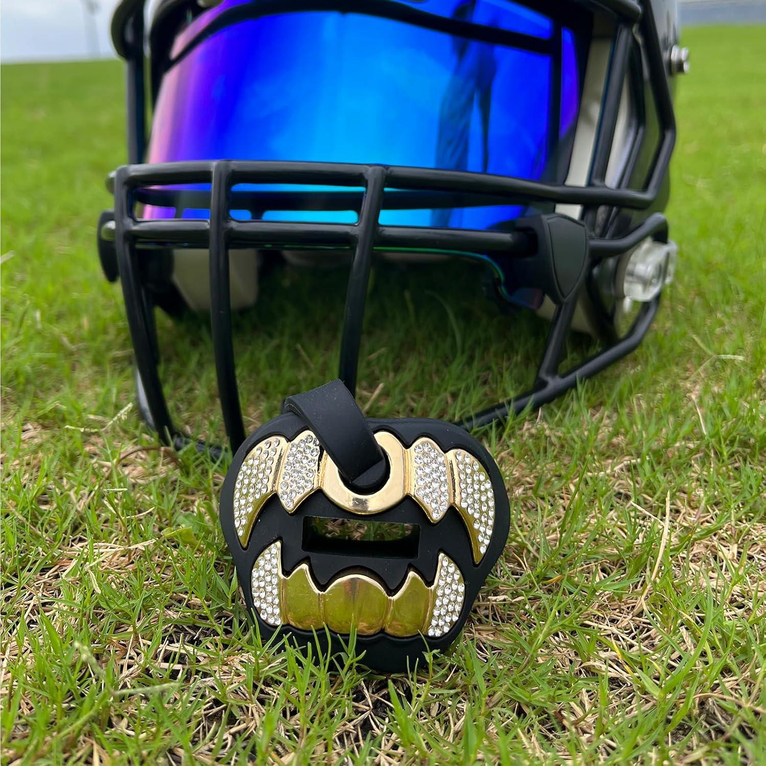 Protector Bucal de Fútbol LeCool 3D con Correa - Negro