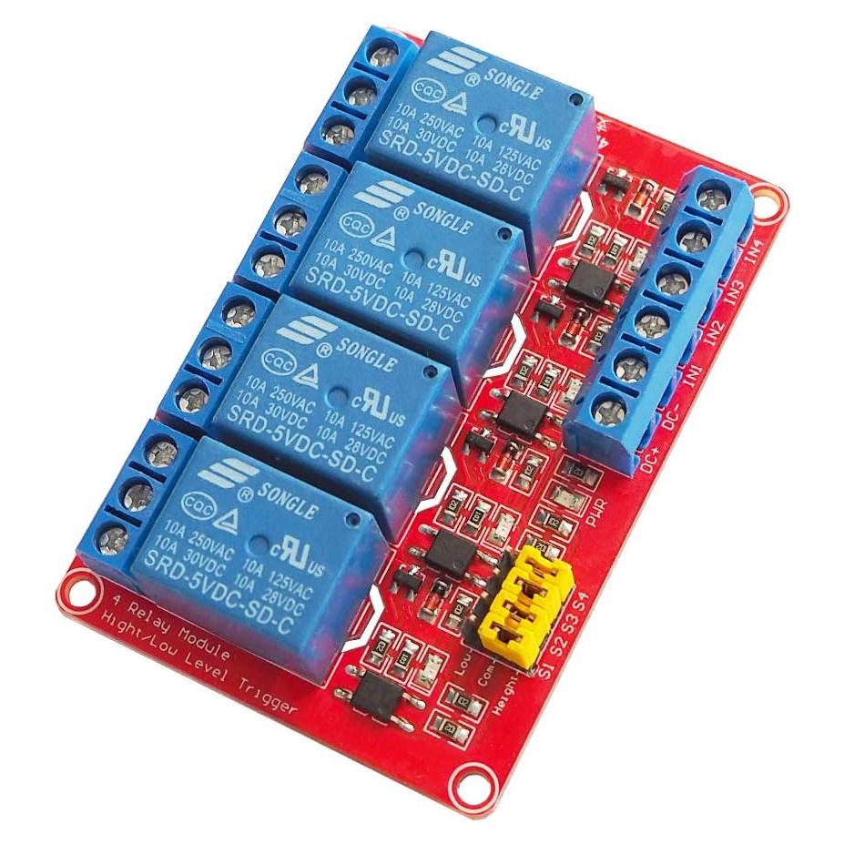 Módulo de Relé de 4 Canales 5V VOGURTIME con Aislamiento