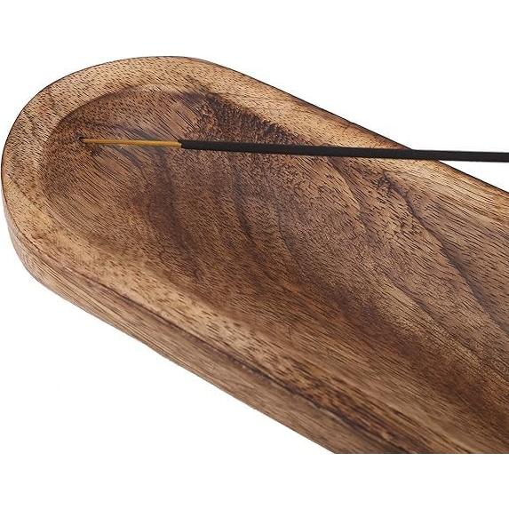 Soporte de Incienso TOSQP27 de Madera 28 cm Captador de Cenizas