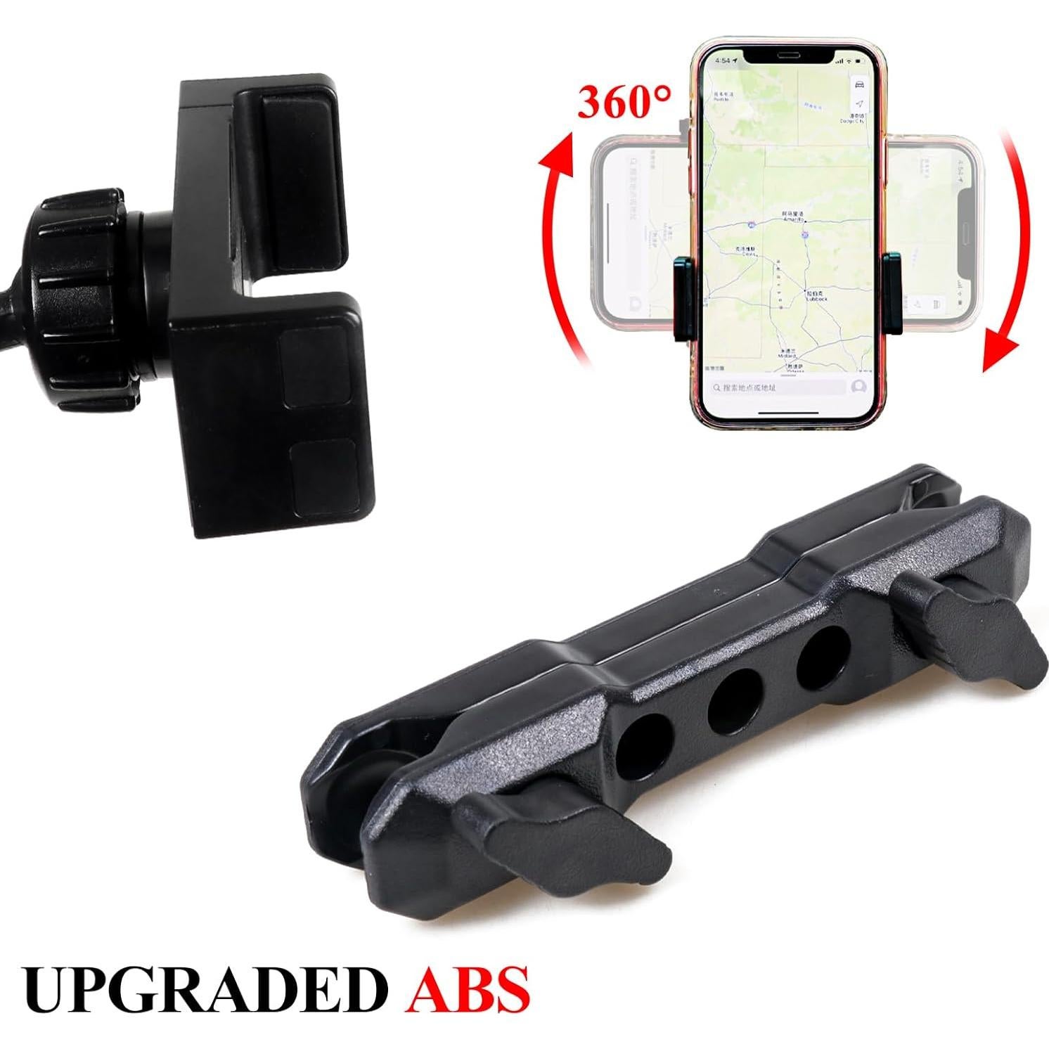 Soporte para Teléfono Jeep Wrangler JK JL 2007-2023 y Ford Bronco 2021+ Ajustable 360°