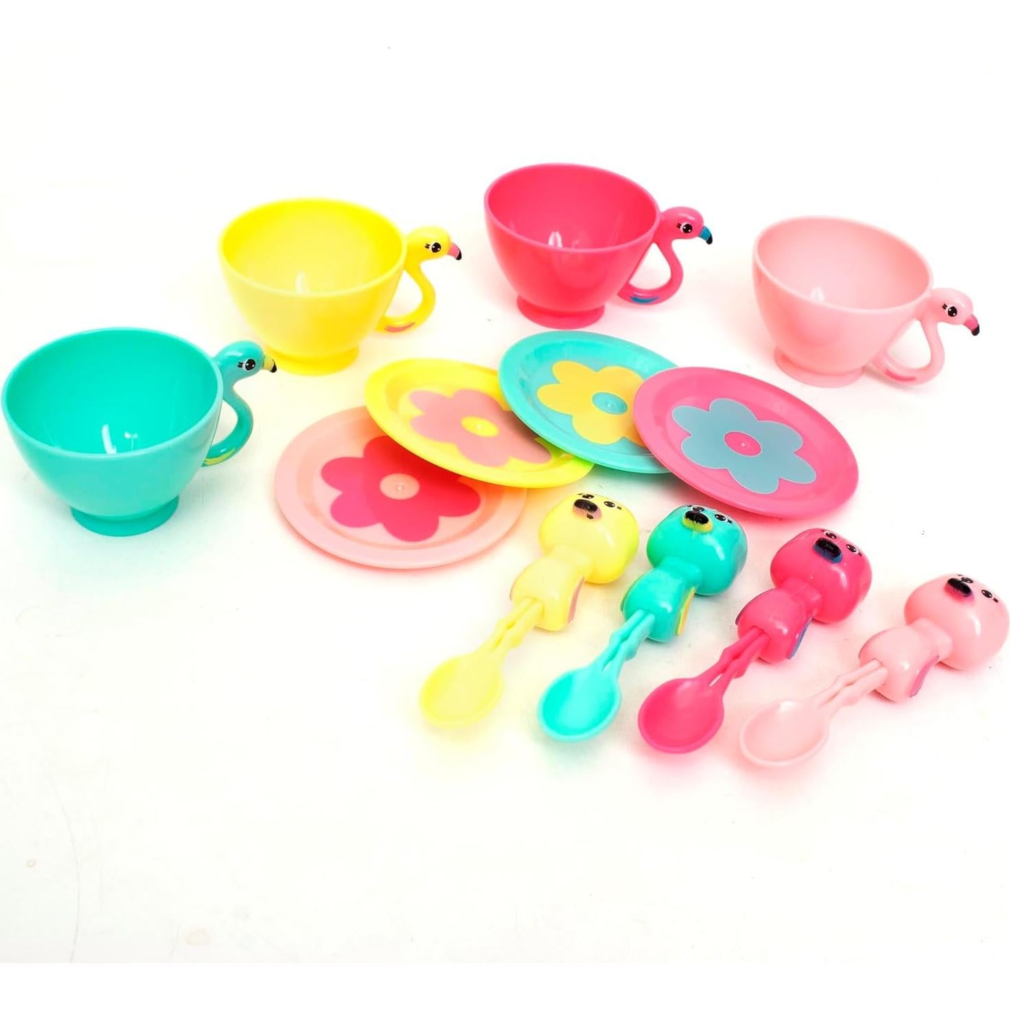 Juego de Té de Flamenco Boley Zoo Troop - 13 Piezas para Niños