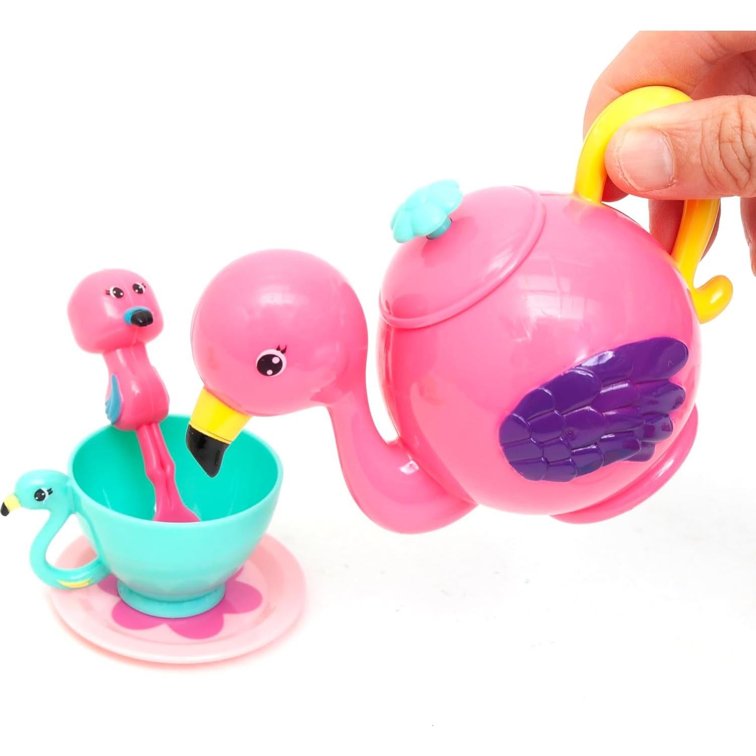 Juego de Té de Flamenco Boley Zoo Troop - 13 Piezas para Niños