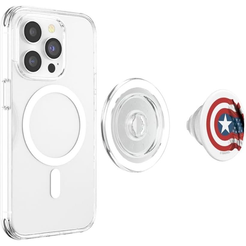 PopSocket MagSafe Capitán América Marvel - Escudo y Bandera