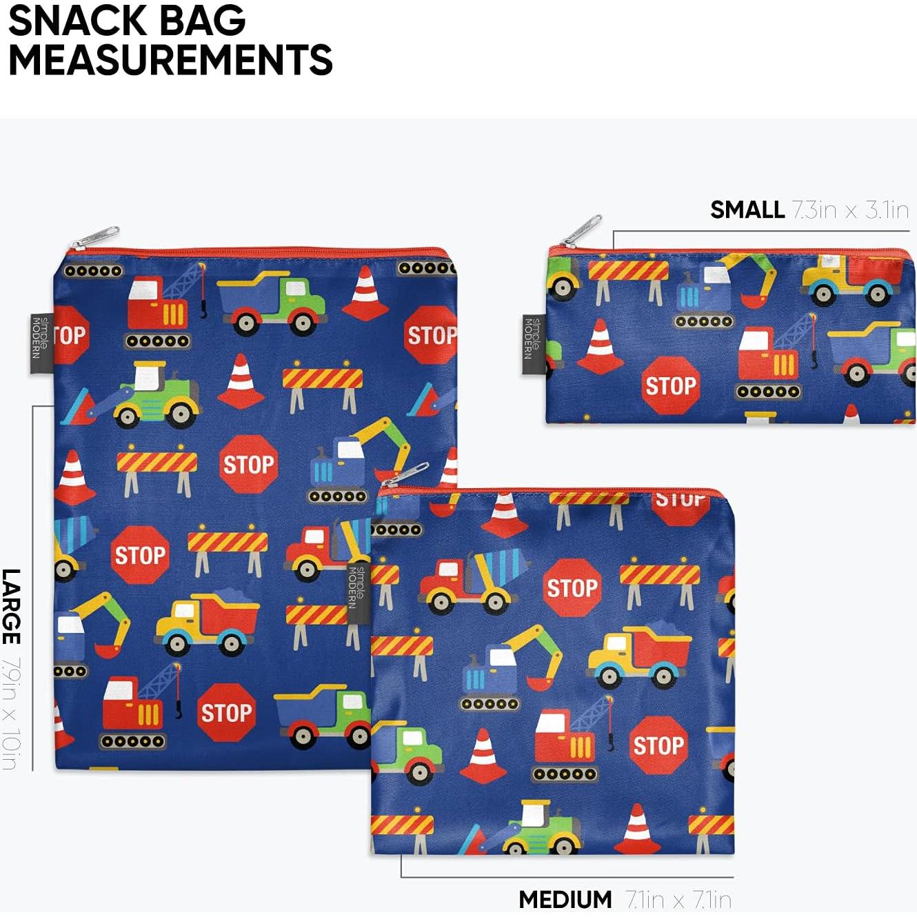 Bolsas de Snack Reutilizables Simple Modern Ellie - 3 Unidades